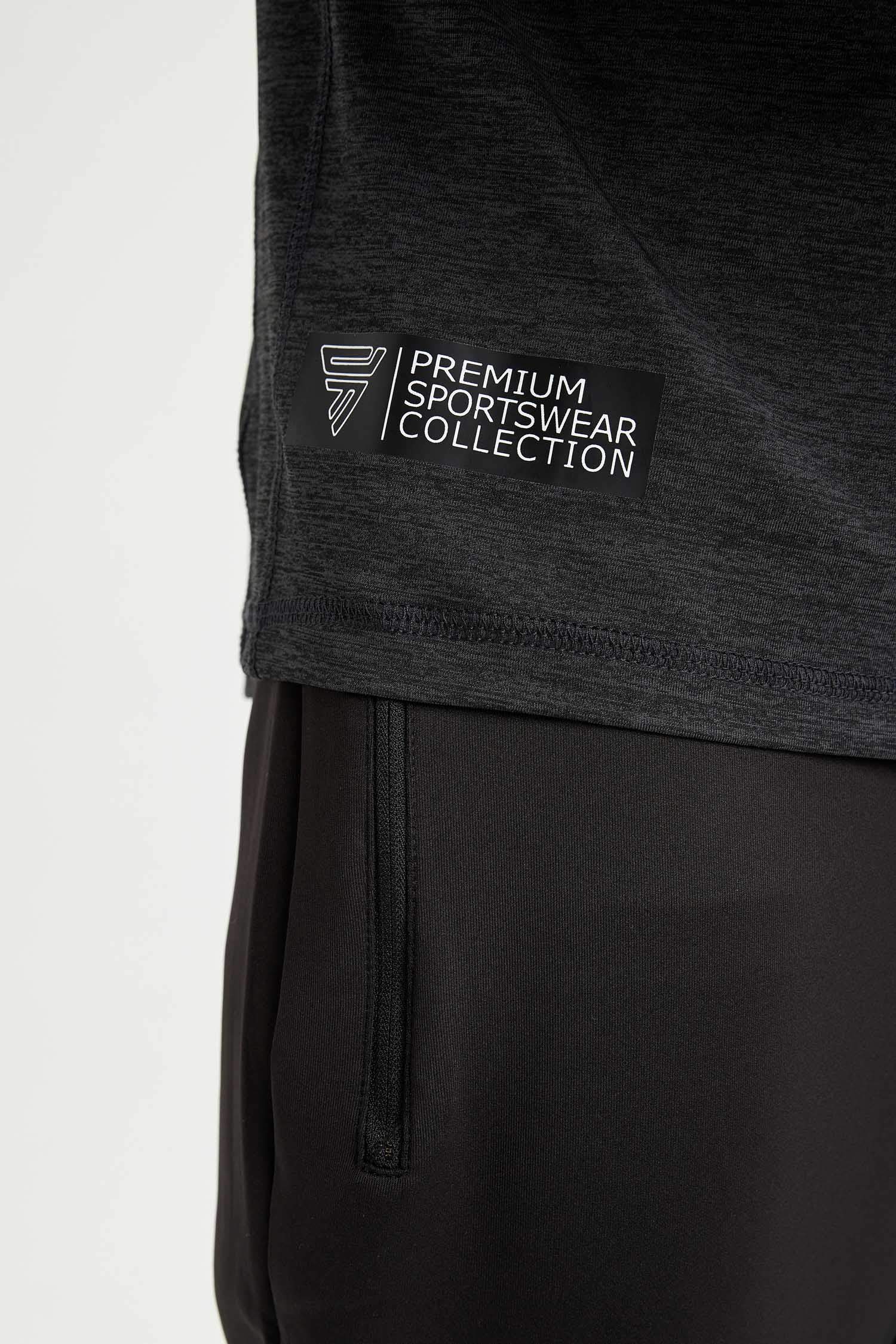 Defacto Fit Slim Fit Fermuarlı Dik Yaka Spor Sweatshirt