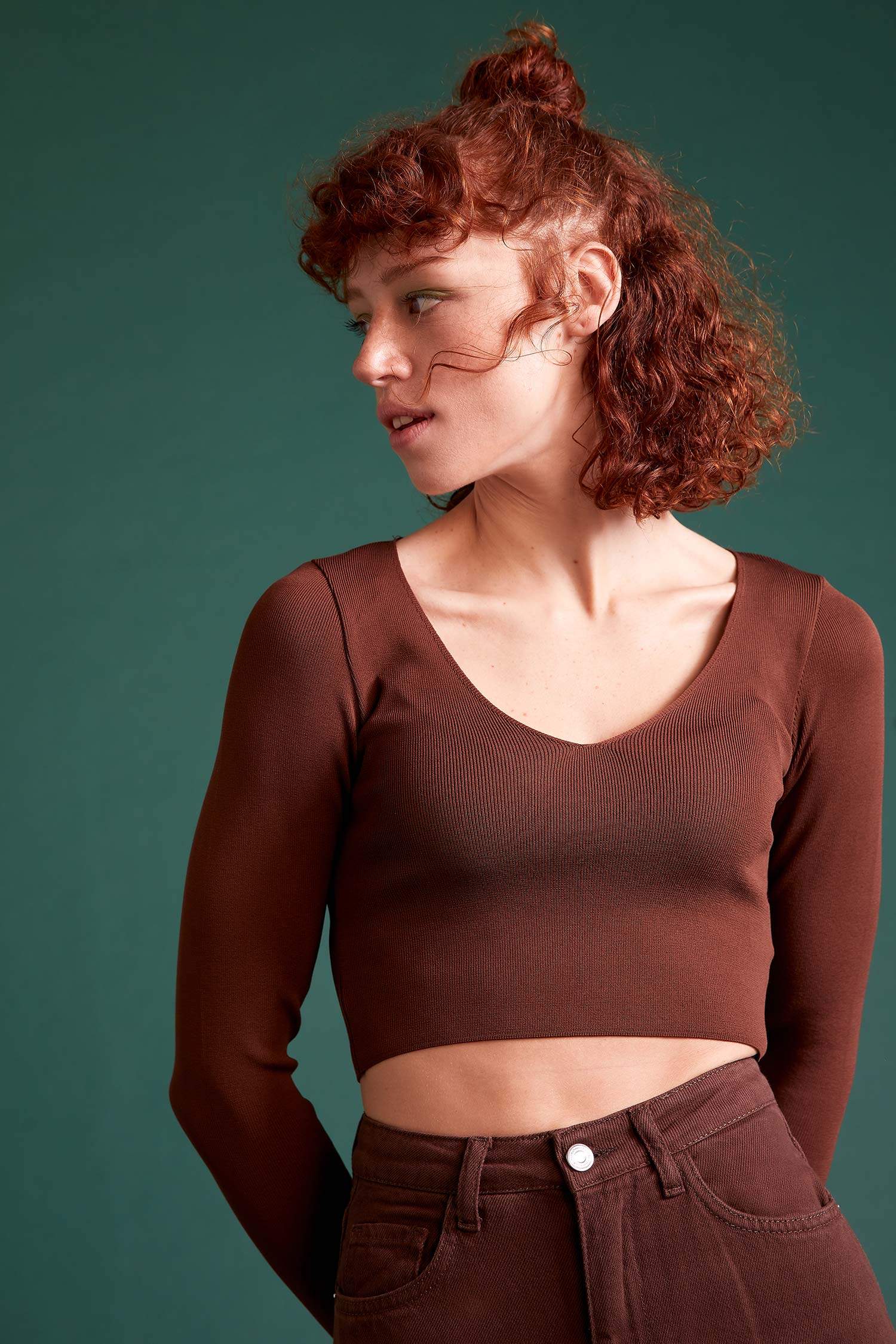 Coool Basic Crop Triko Kazak