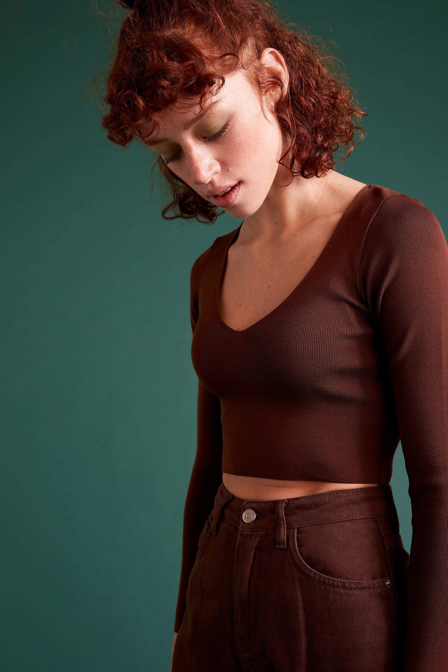 Coool Basic Crop Triko Kazak