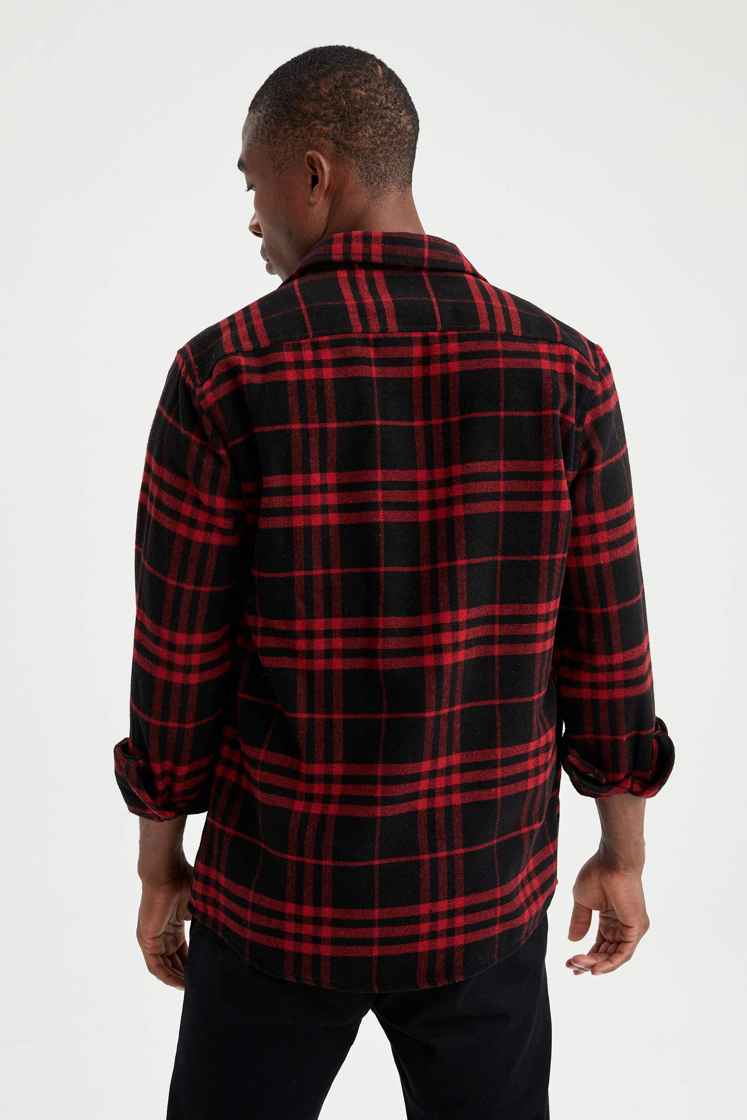 Regular Fit Ekose Desenli Uzun Kollu Oduncu Gömlek