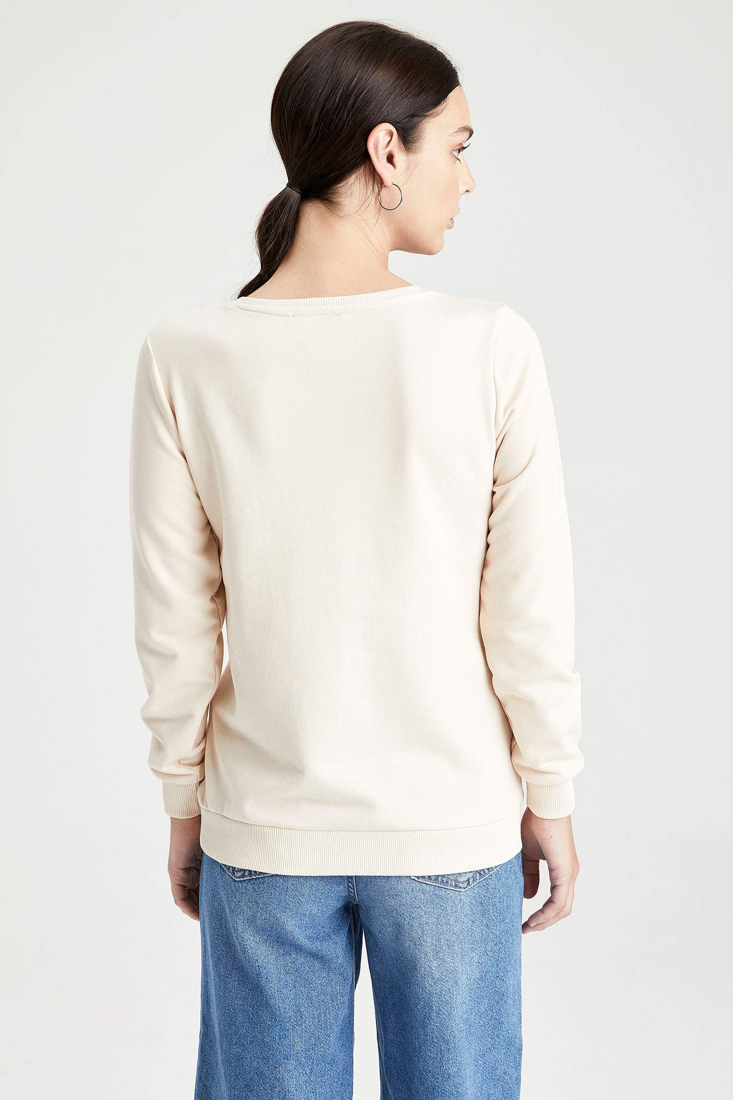 Hamile Baskılı Regular Fit Sweatshirt
