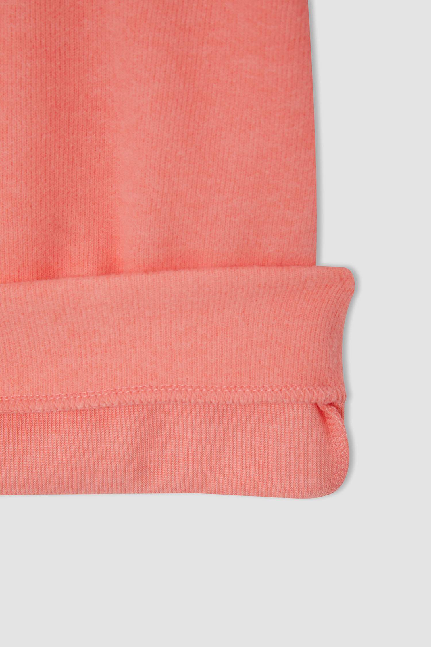 Kız Çocuk Regular Fit Bisiklet Yaka Baskılı Selanik Kumaş Sweatshirt