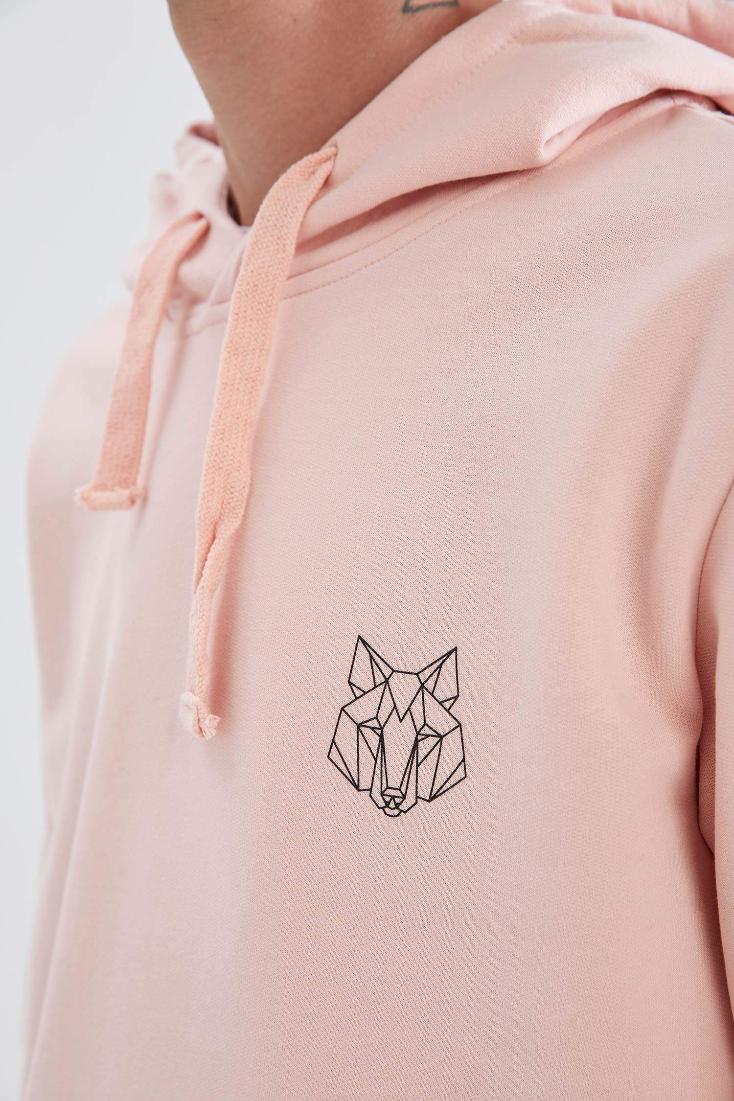Oversize Fit Kapüşonlu Sırt Baskılı Sweatshirt