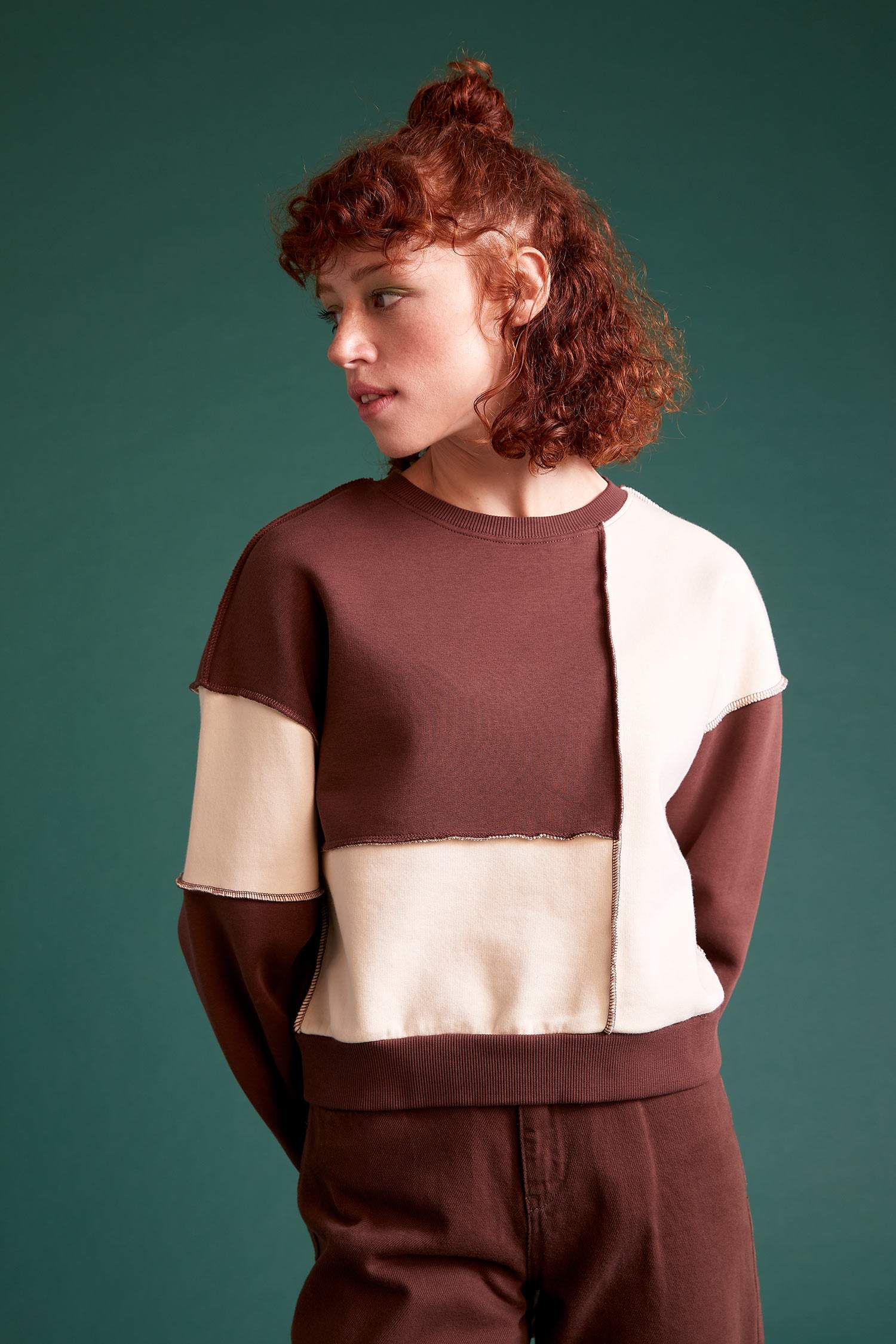Regular Fit Bisiklet Yaka Uzun Kollu Sweatshirt