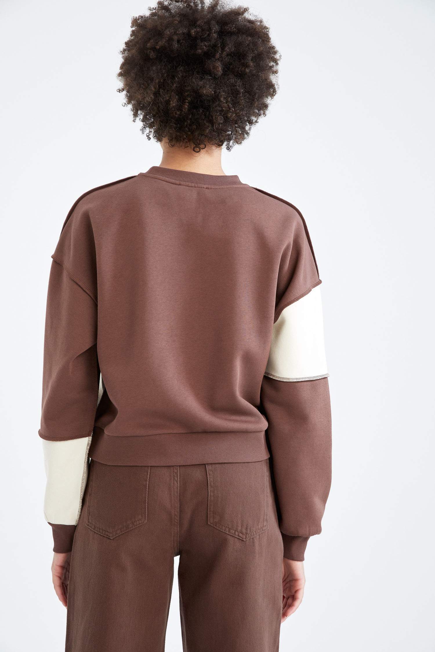 Regular Fit Bisiklet Yaka Uzun Kollu Sweatshirt