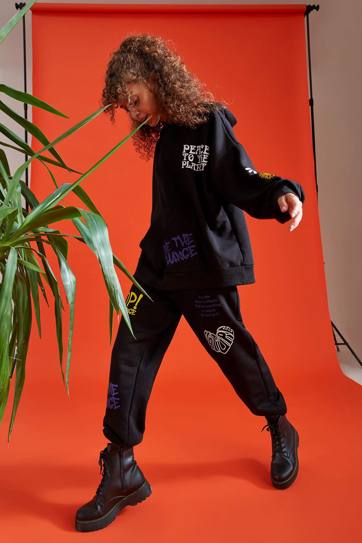 Loose Fit Desenli Jogger Eşofman Altı