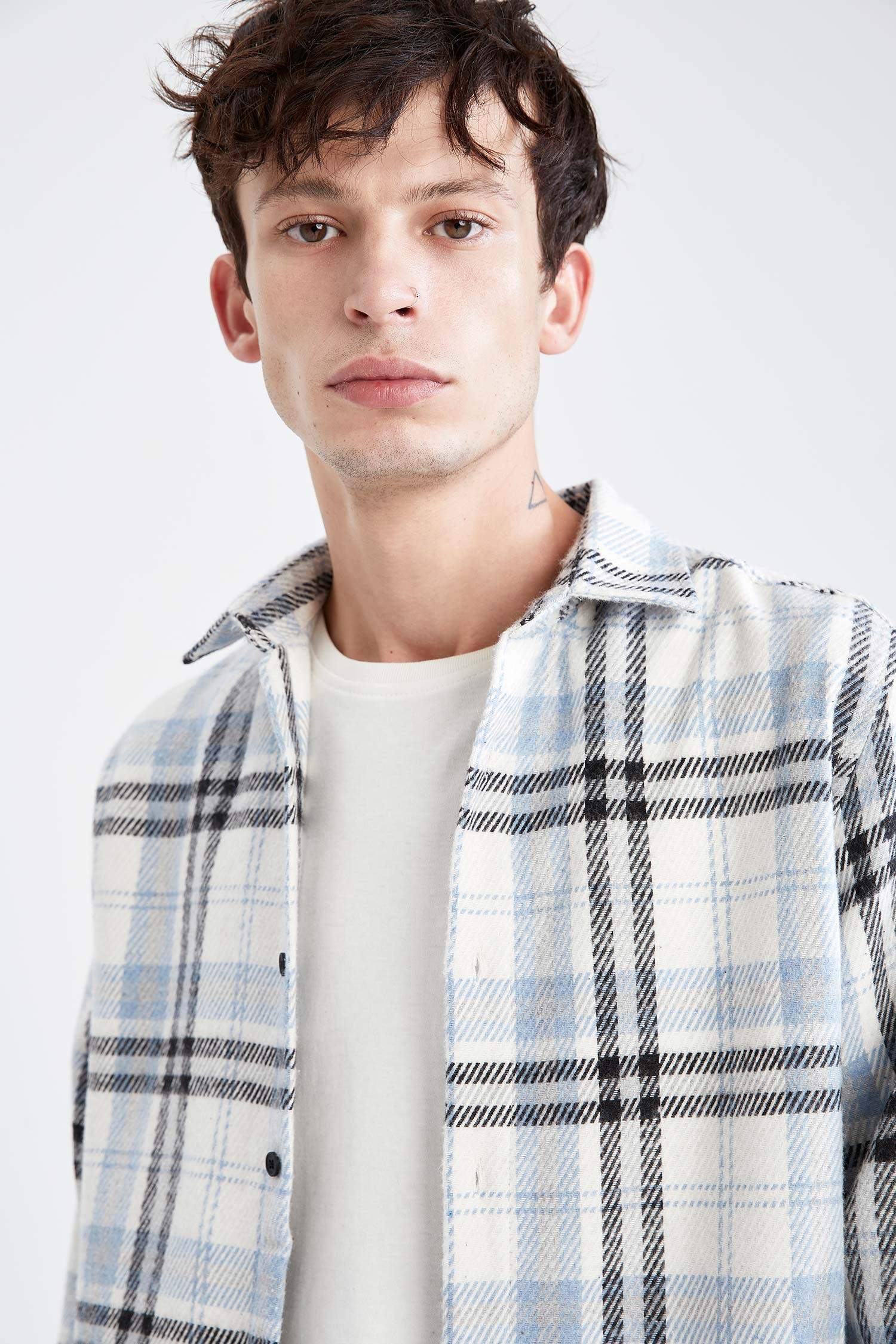 Regular Fit Ekose Desenli Uzun Kollu Oduncu Gömlek