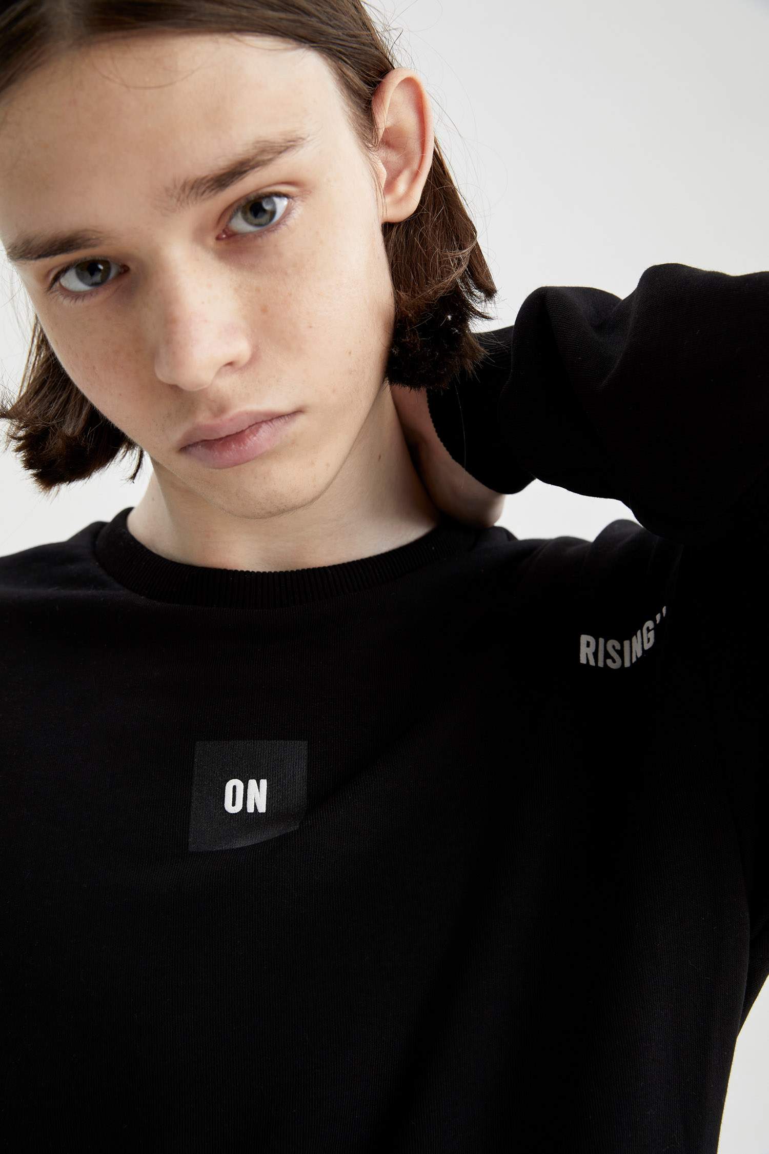 Coool Oversize Fit Bisiklet Yaka Sırt Baskılı Uzun Kollu Sweatshirt