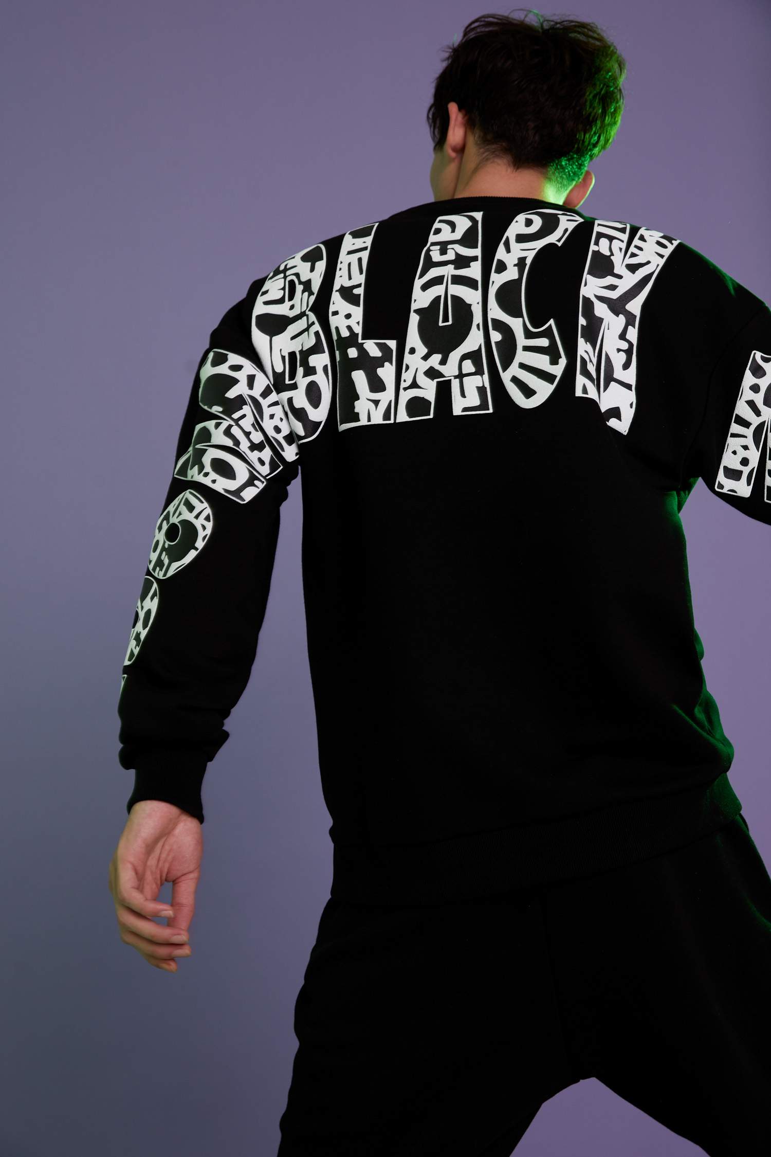Coool Oversize Fit Bisiklet Yaka Sırt Baskılı Uzun Kollu Sweatshirt