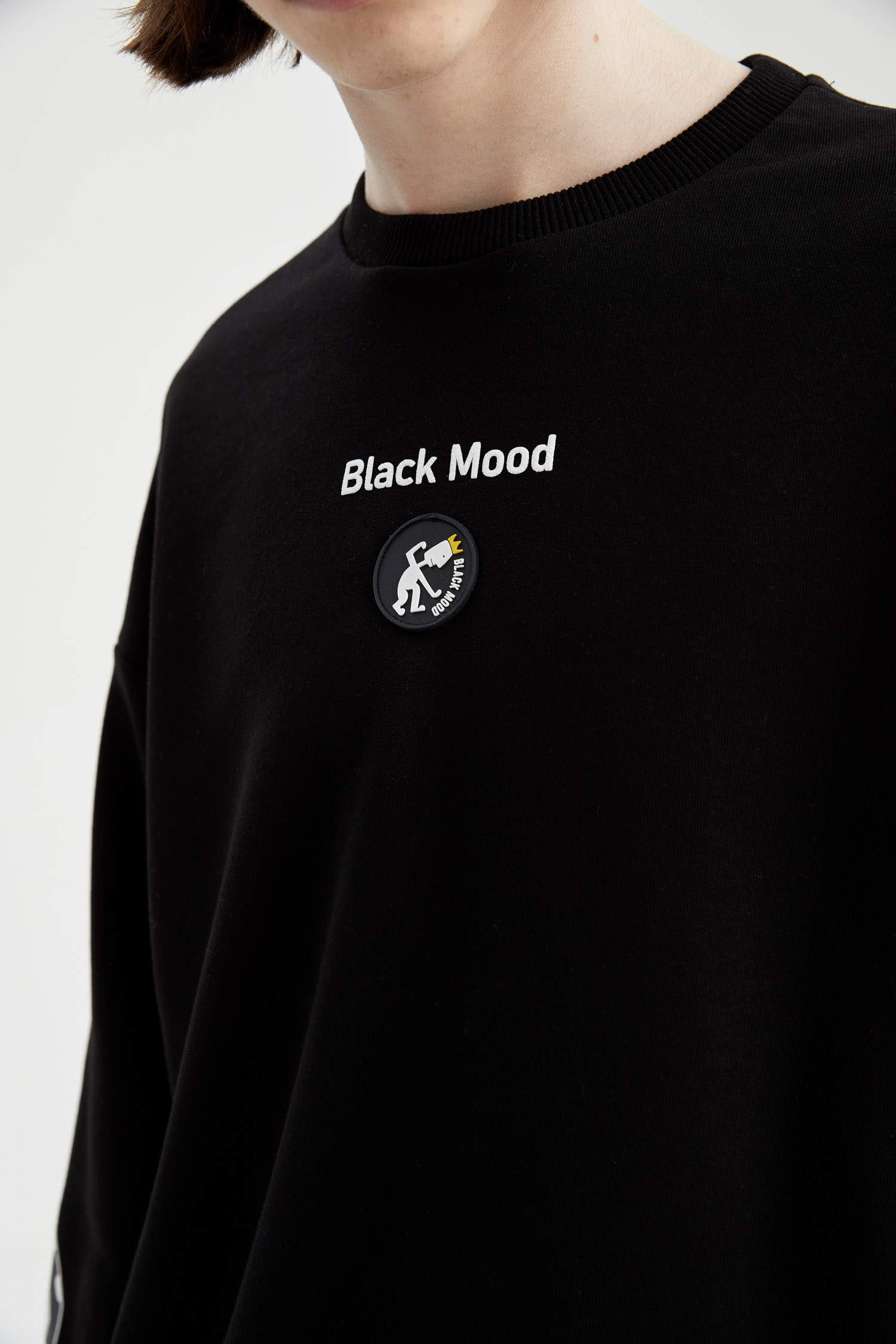 Coool Oversize Fit Bisiklet Yaka Sırt Baskılı Uzun Kollu Sweatshirt