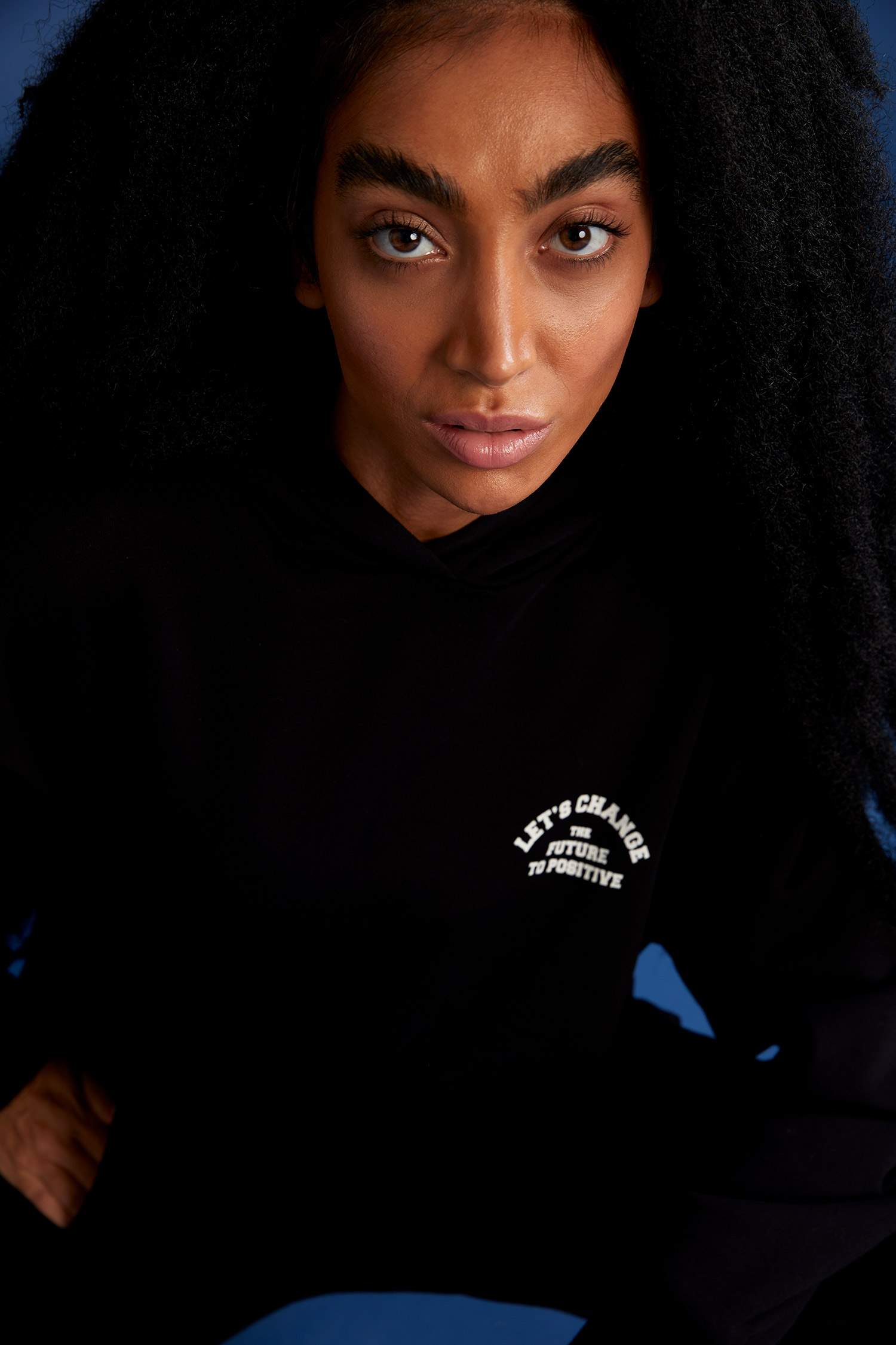 Defacto Fit Oversize Fit Slogan Baskılı Organik Pamuklu Cepli Kapüşonlu Sweatshirt