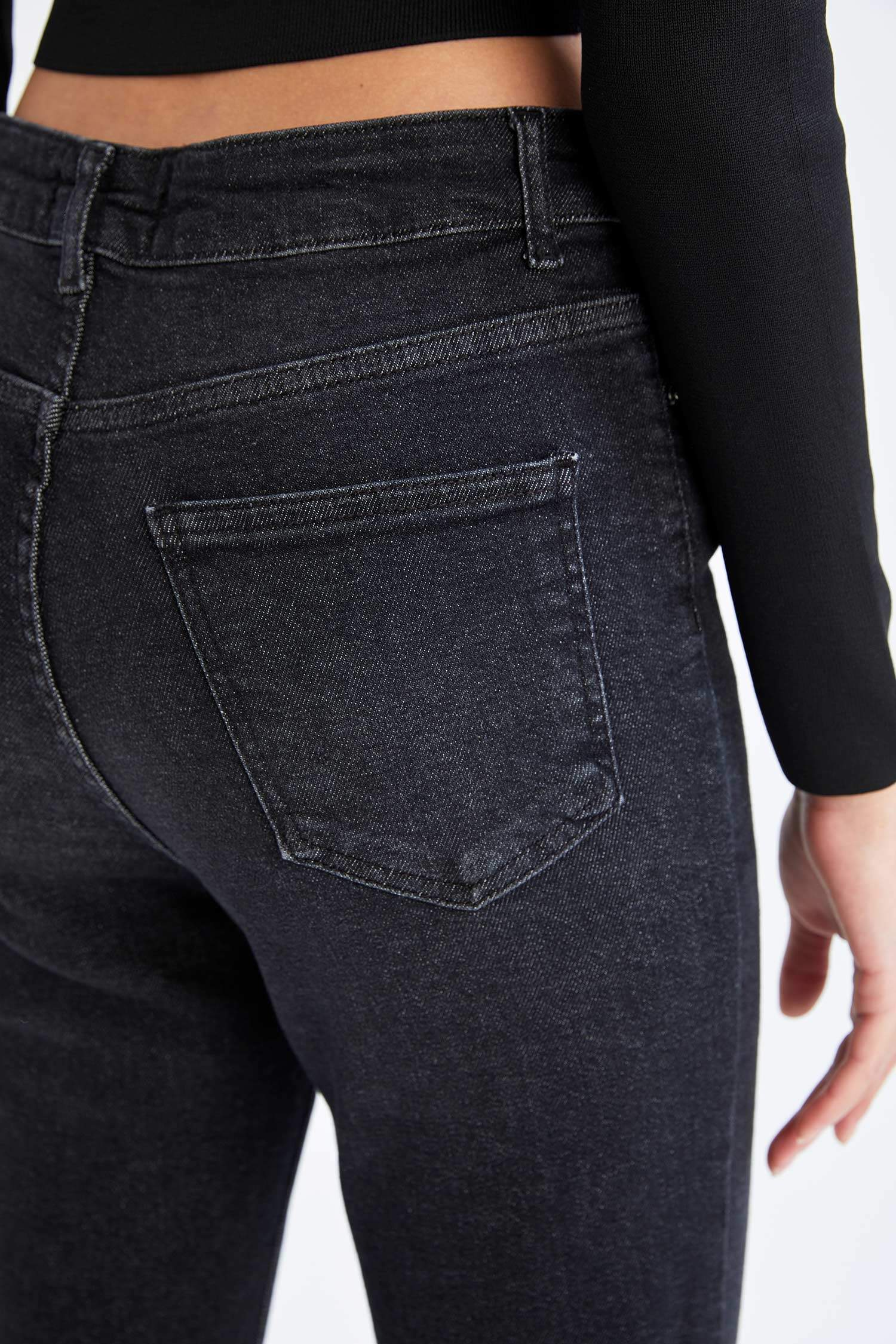 Vintage Skinny Fit Ekstra Yüksek Bel Jean Pantolon