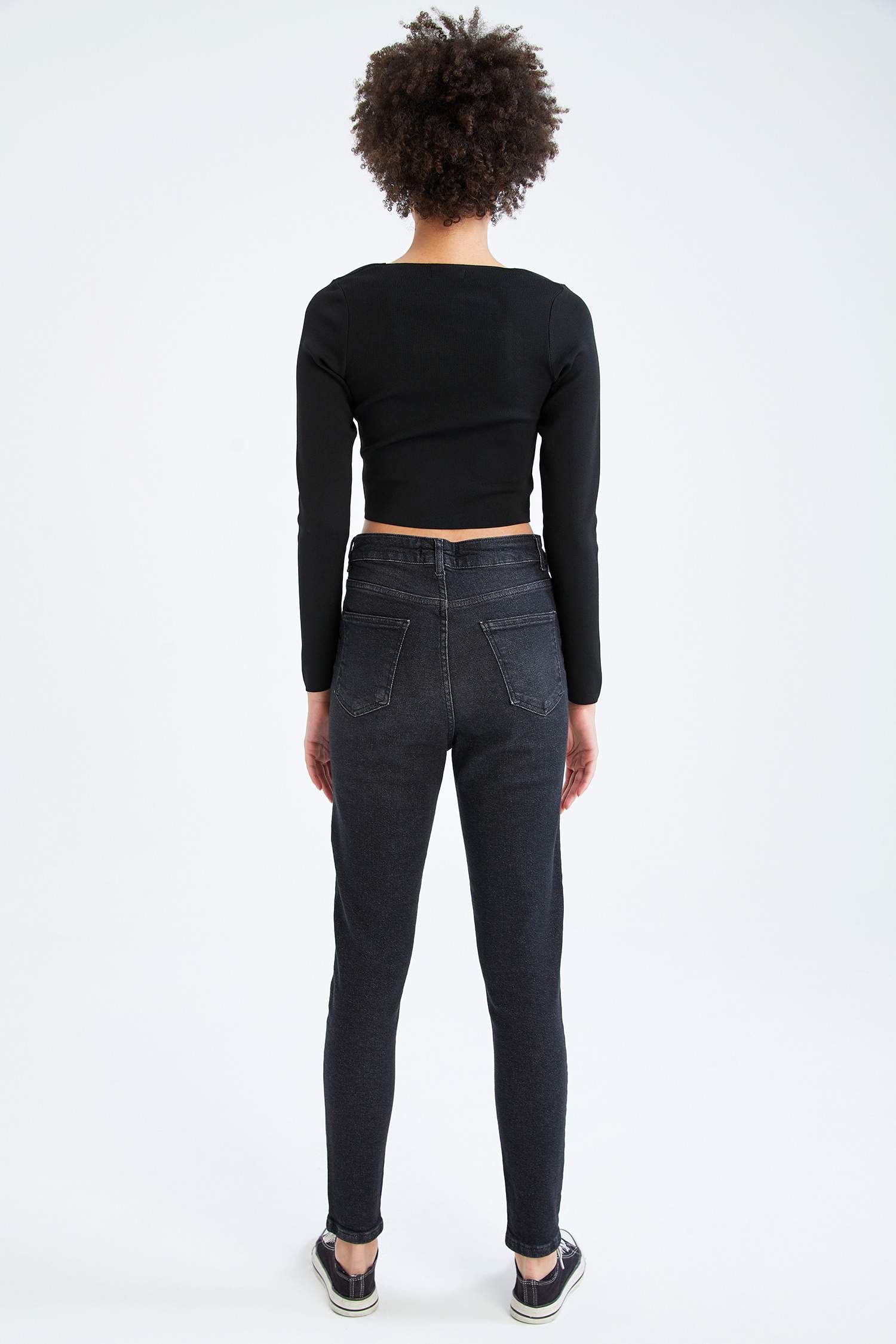 Vintage Skinny Fit Ekstra Yüksek Bel Jean Pantolon