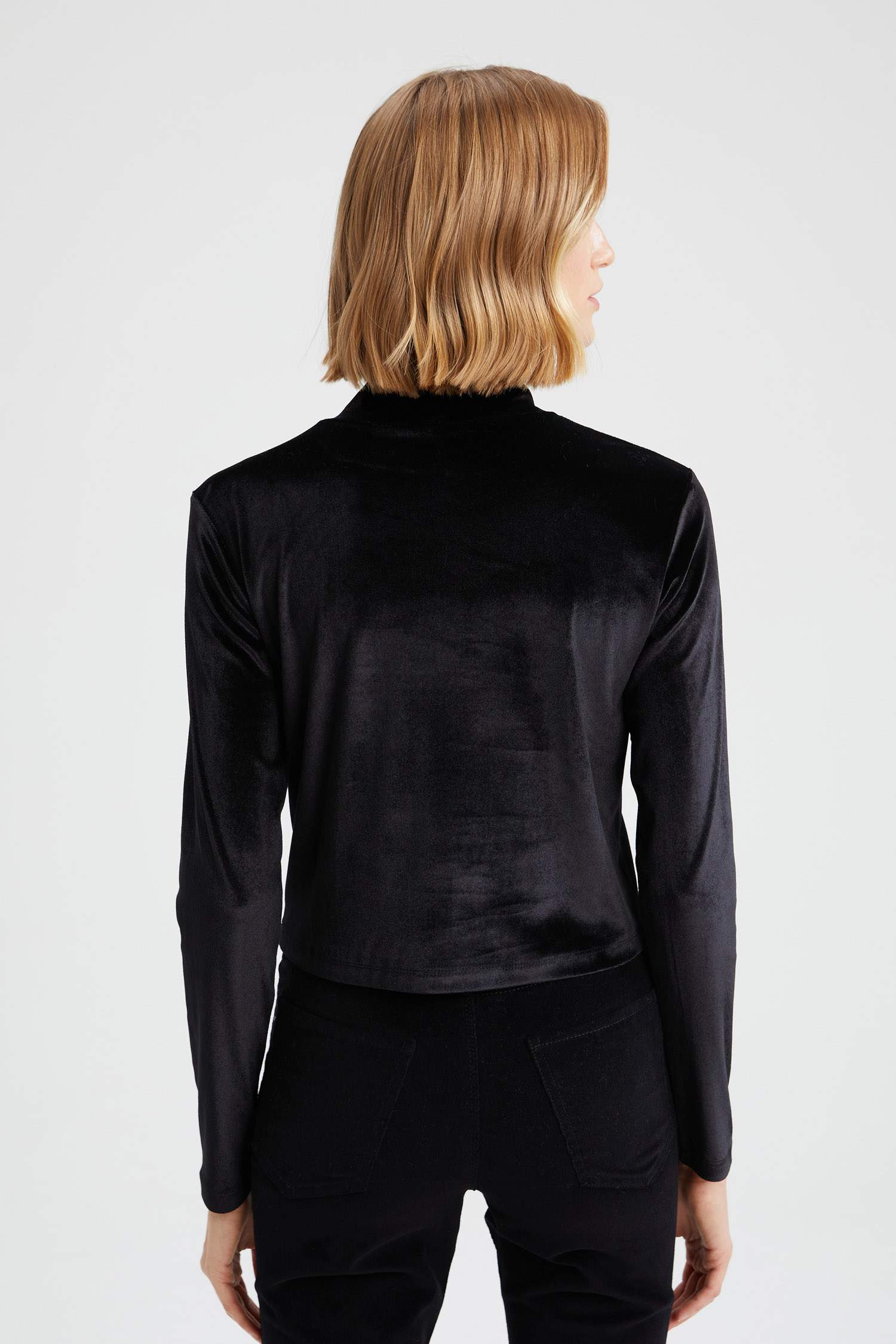 Slim Fit Balıkçı Yaka Uzun Kollu Kafide Tişört