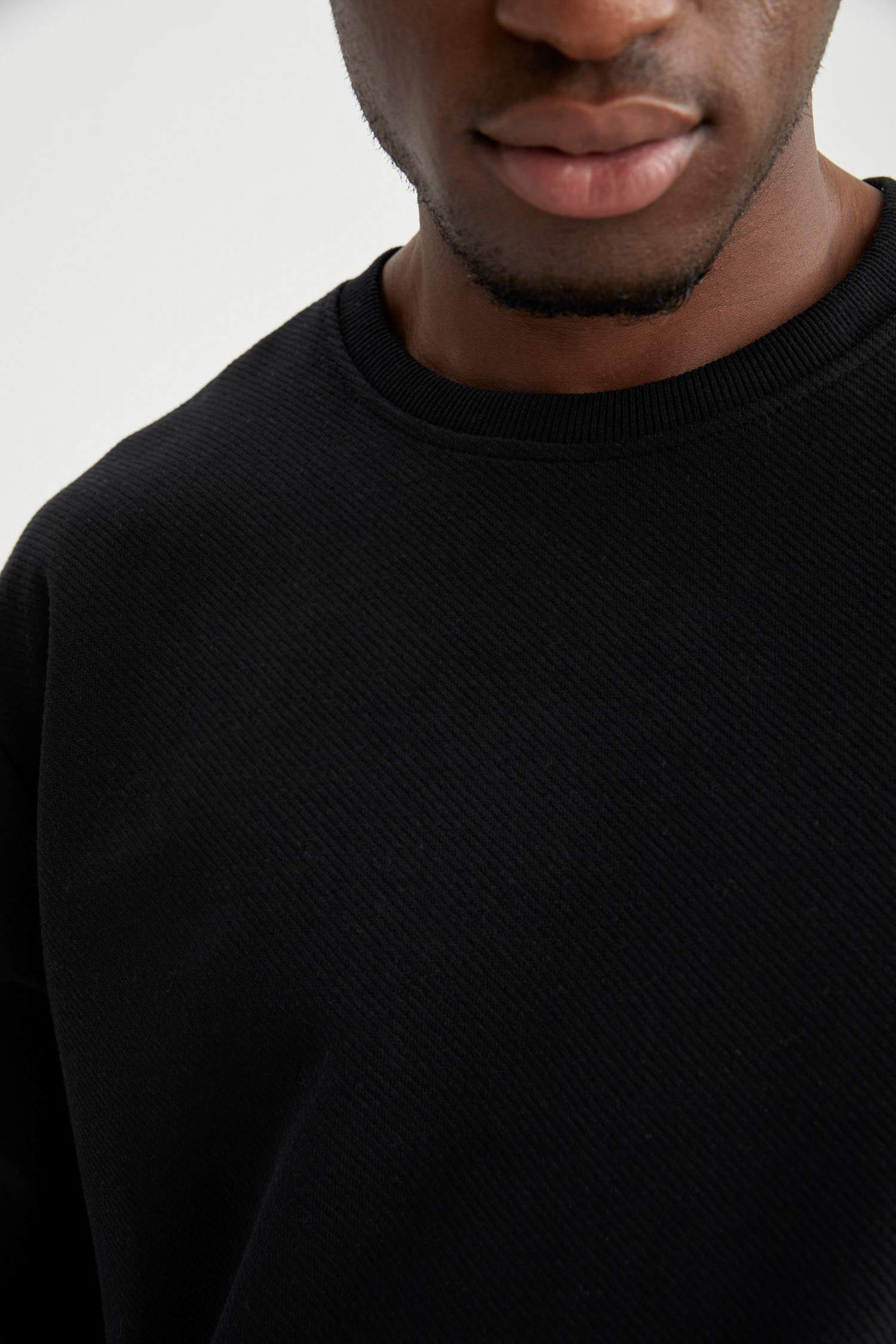 Oversize Fit Bisiklet Yaka Basic Sweatshirt