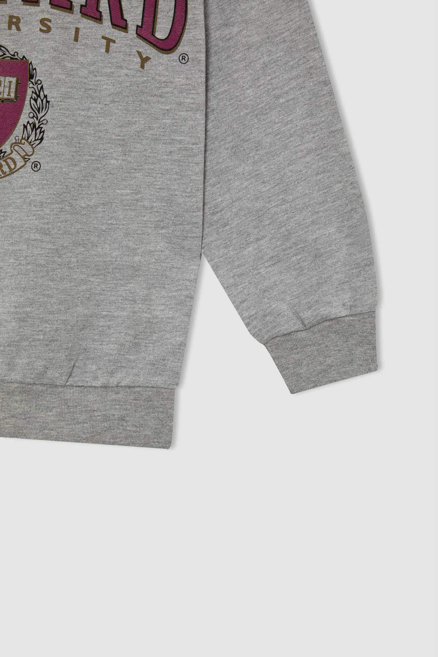 Erkek Çocuk Harvard University Lisanslı Kapüşonlu Sweatshirt