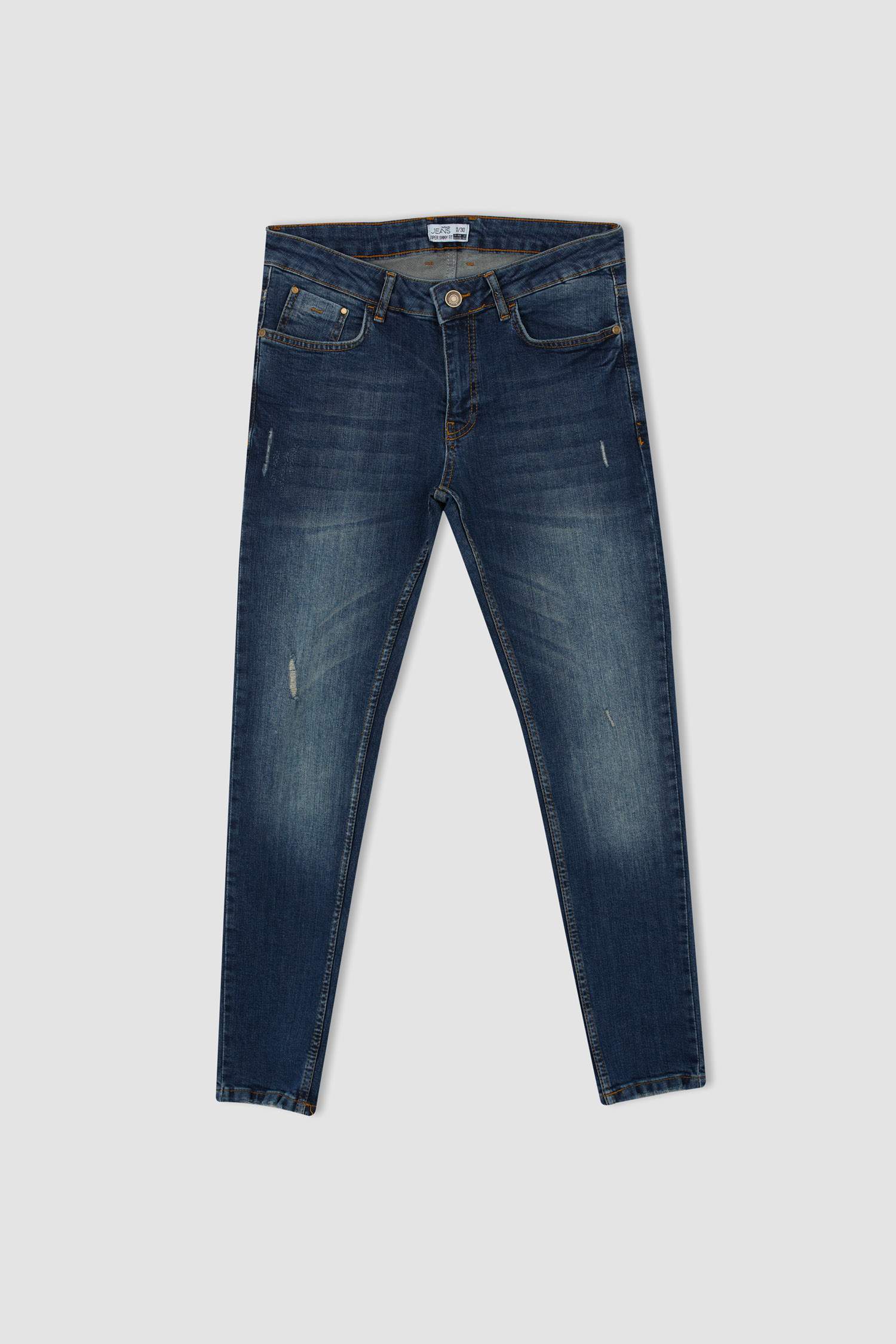Super Skinny Normal Bel Dar Yırtık Detaylı Jean Pantolon