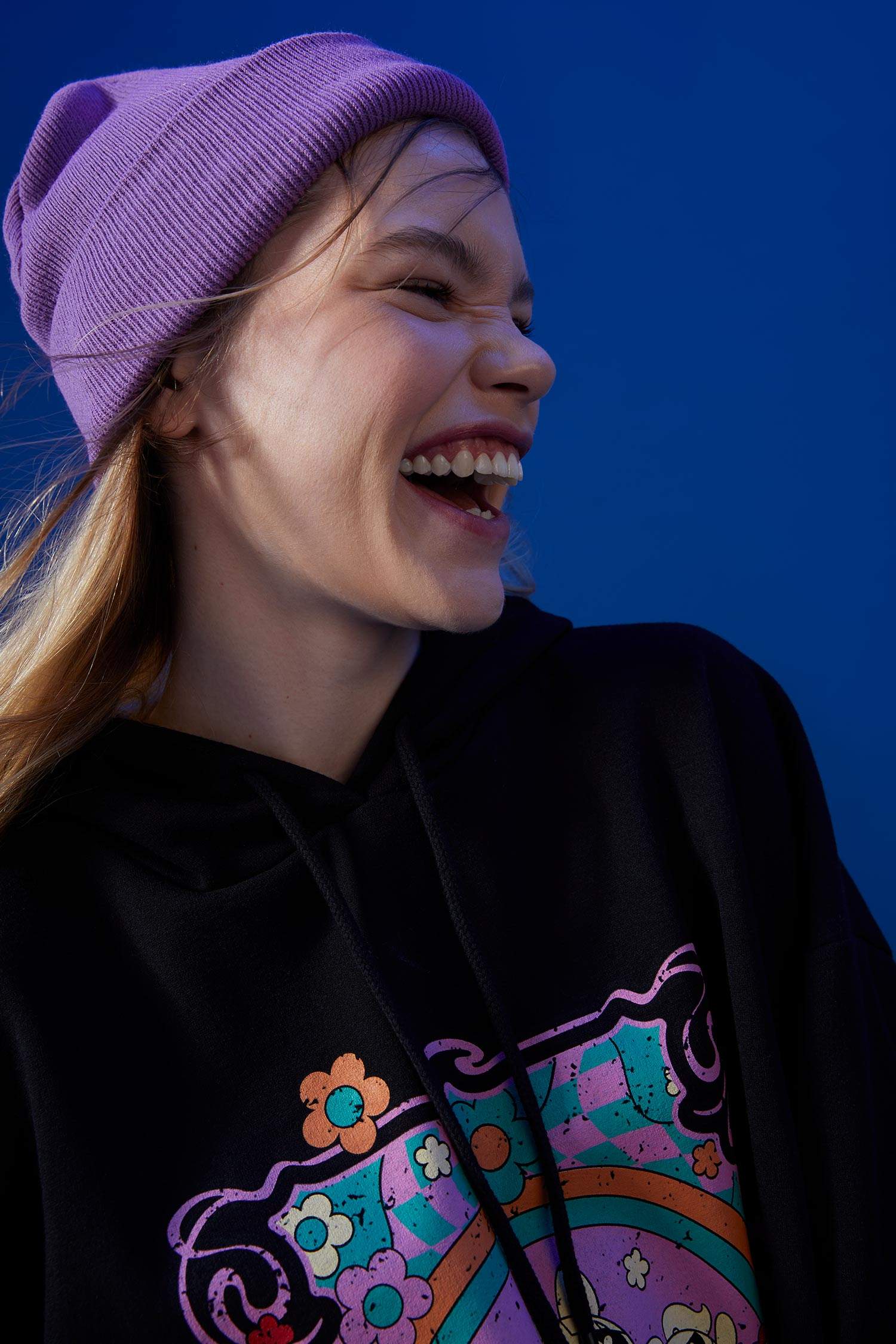 Coool PowerPuff Girls Lisanslı Kapüşonlu Oversize Fit Uzun Kollu Sweatshirt