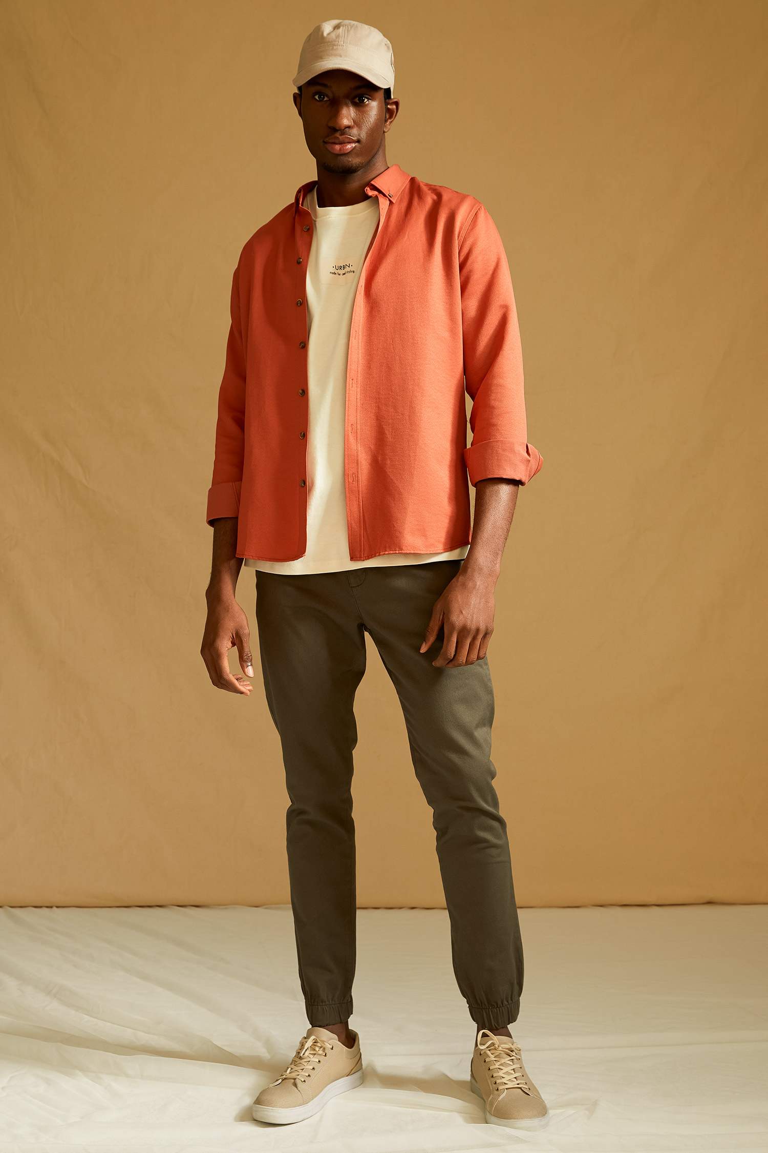 Slim Fit Polo Yaka Uzun Kollu Gömlek