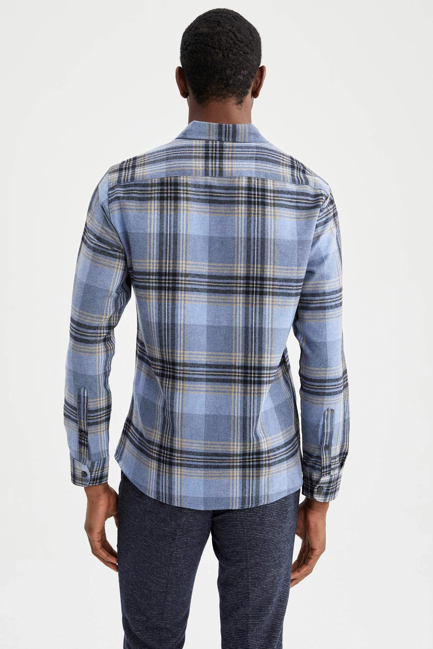 Modern Fit Polo Yaka Uzun Kollu Gömlek
