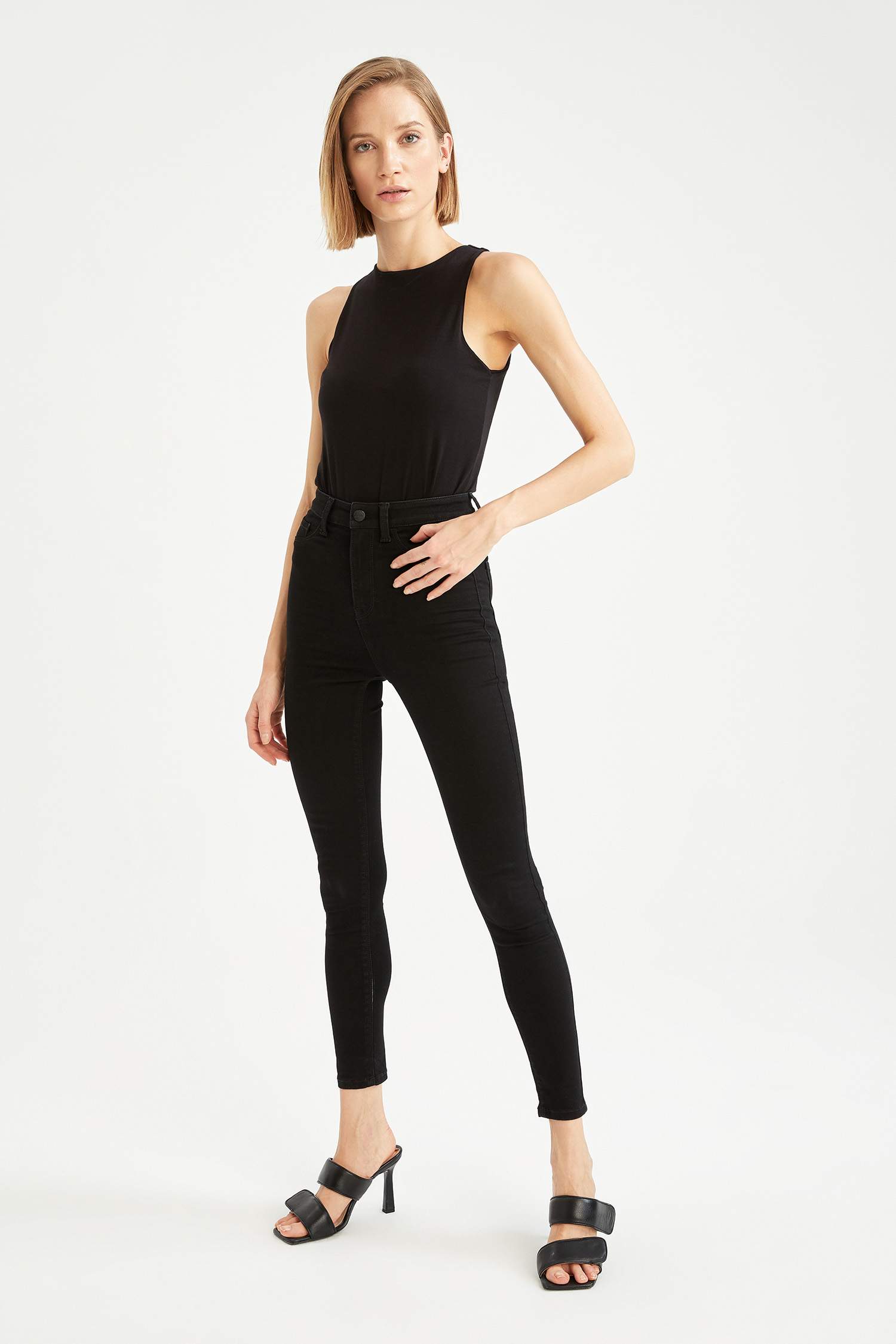 Super Skinny Fit Yıkamalı Jean Pantolon
