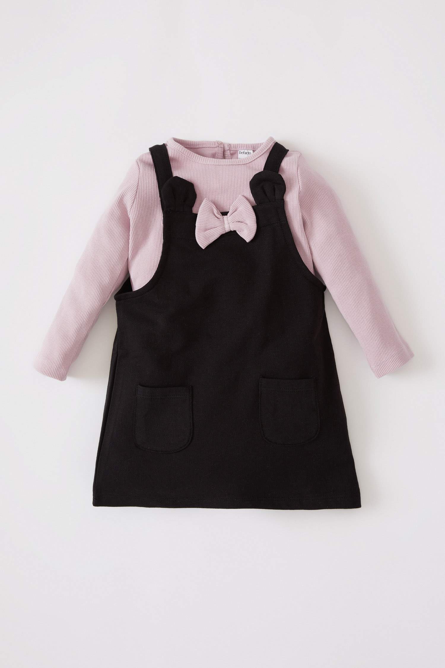 Kız Bebek Regular Fit Salopet 2'li Takım