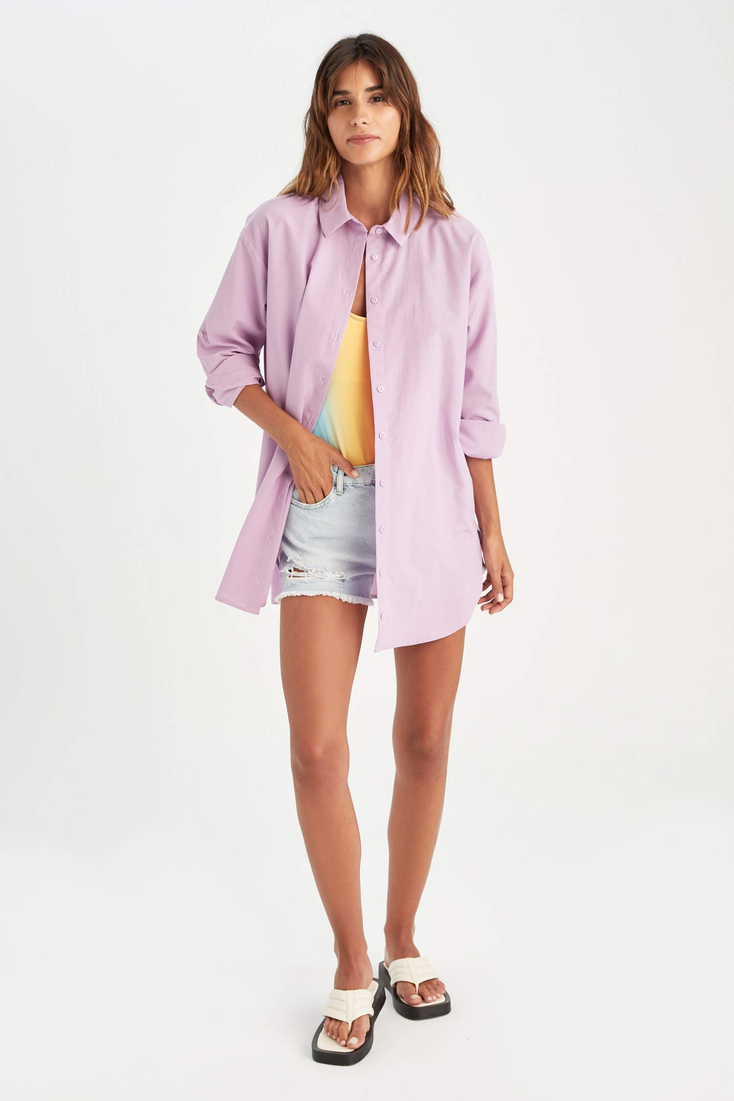 Fall In Love Regular Fit Pamuklu Plaj Kıyafeti