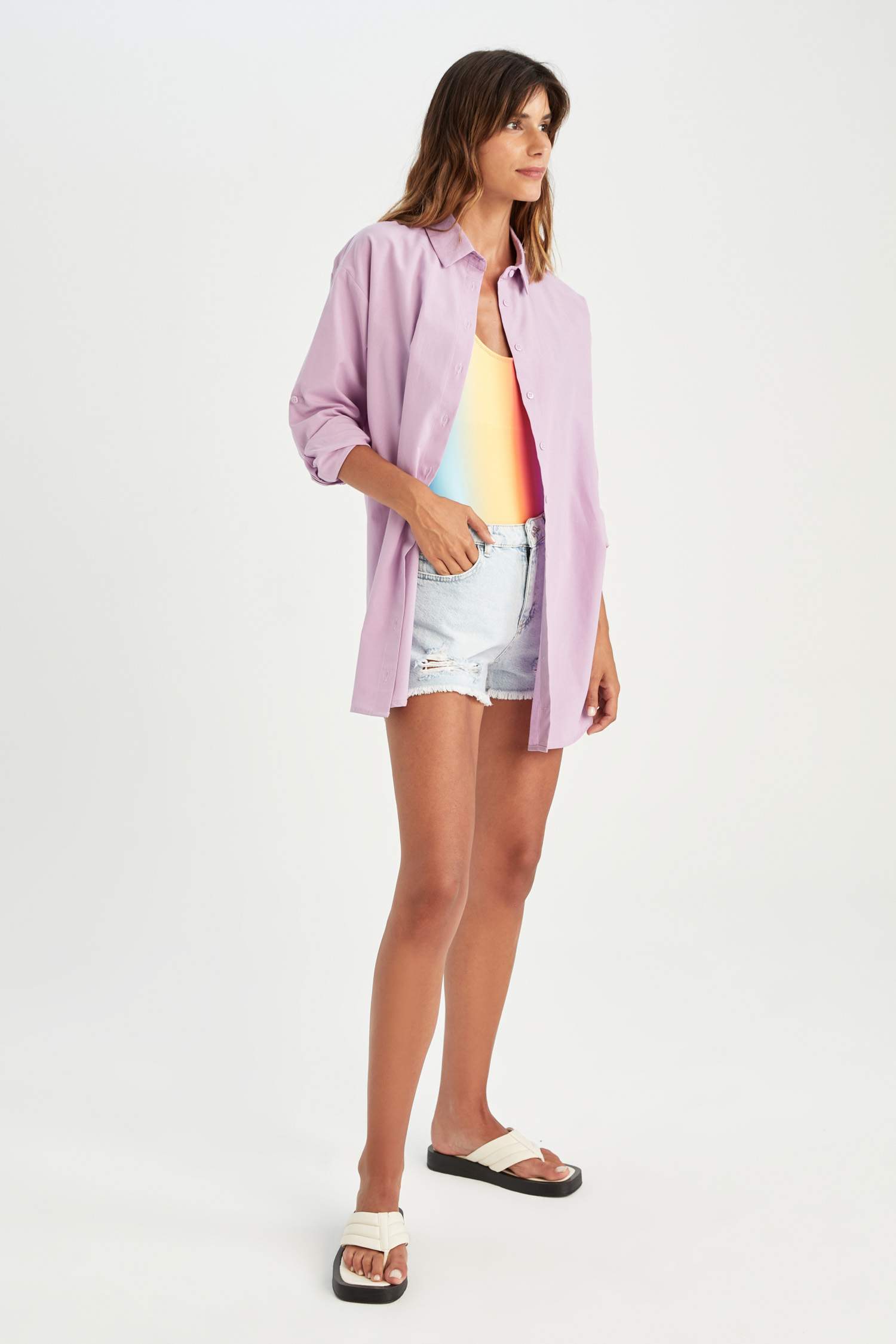 Fall In Love Regular Fit Pamuklu Plaj Kıyafeti