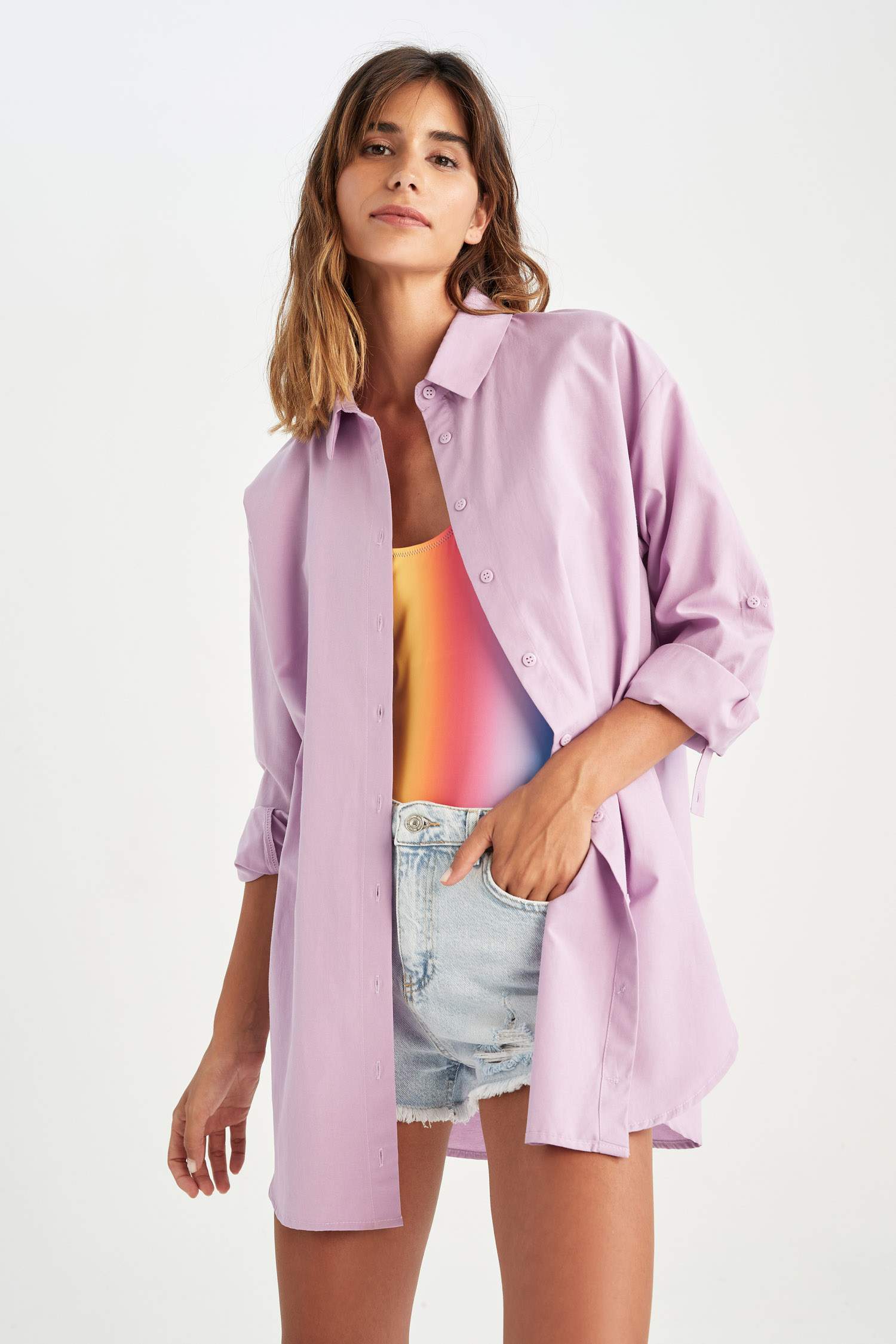 Fall In Love Regular Fit Pamuklu Plaj Kıyafeti