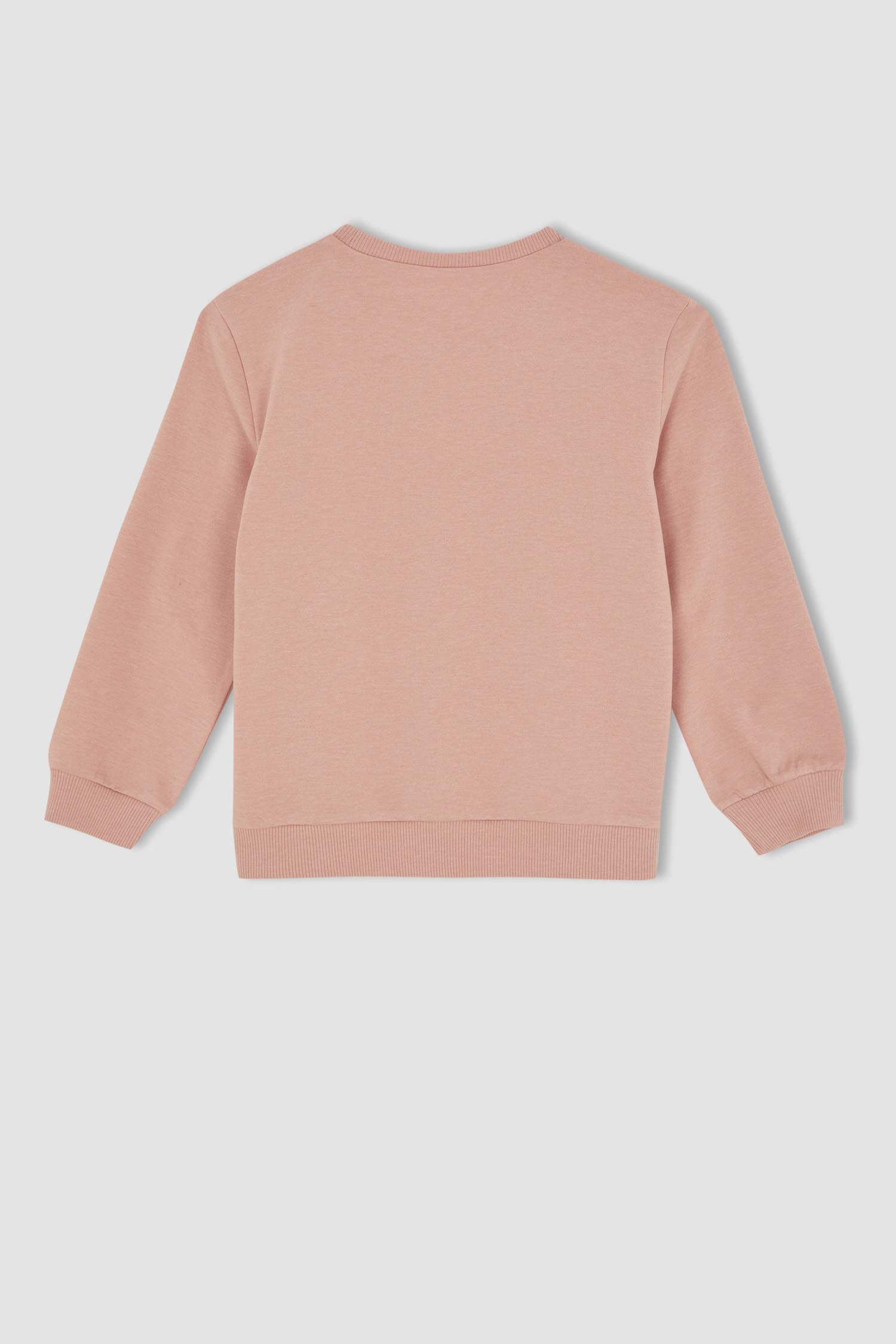 Kız Çocuk Regular Fit Bisiklet Yaka Unicorn Baskılı İçi Yumuşak Tüylü Sweatshirt