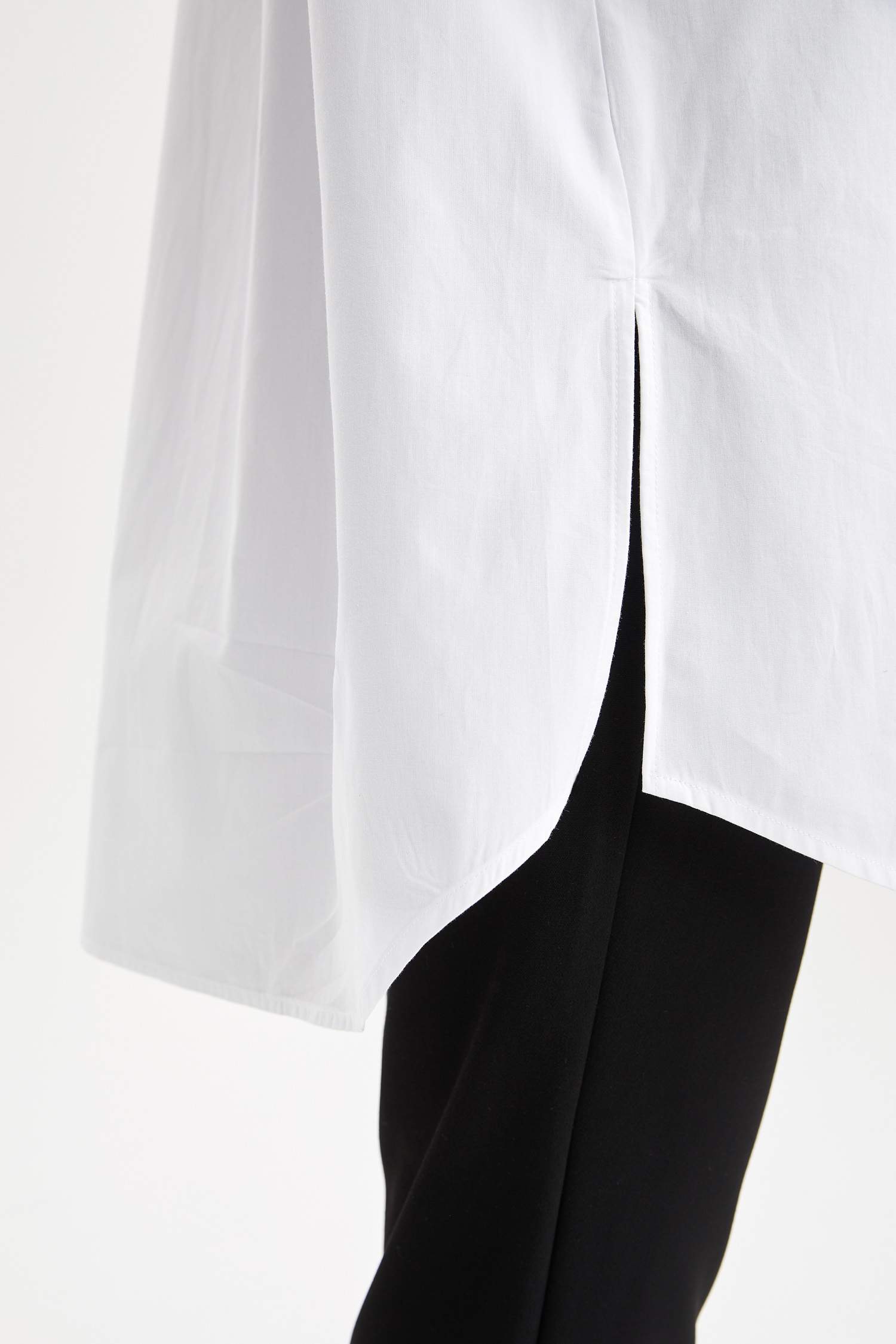 Relax Fit Uzun Kollu Poplin Gömlek Tunik