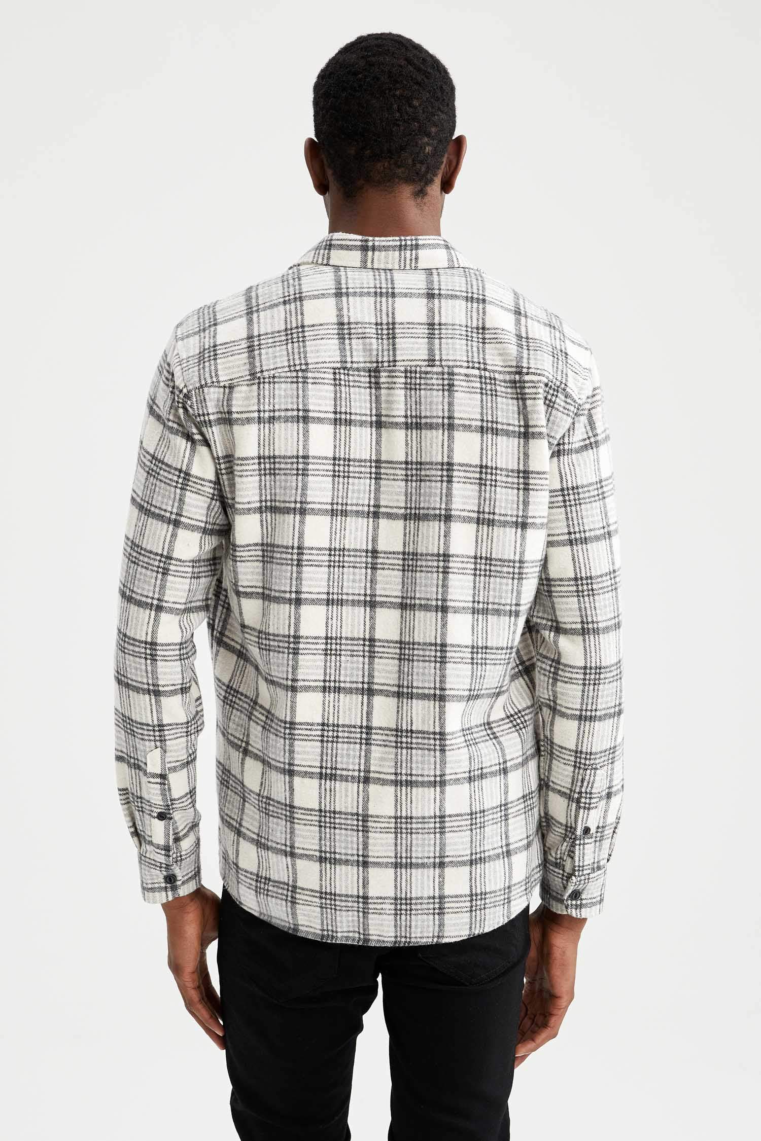 Regular Fit Ekose Desenli Uzun Kollu Oduncu Gömlek