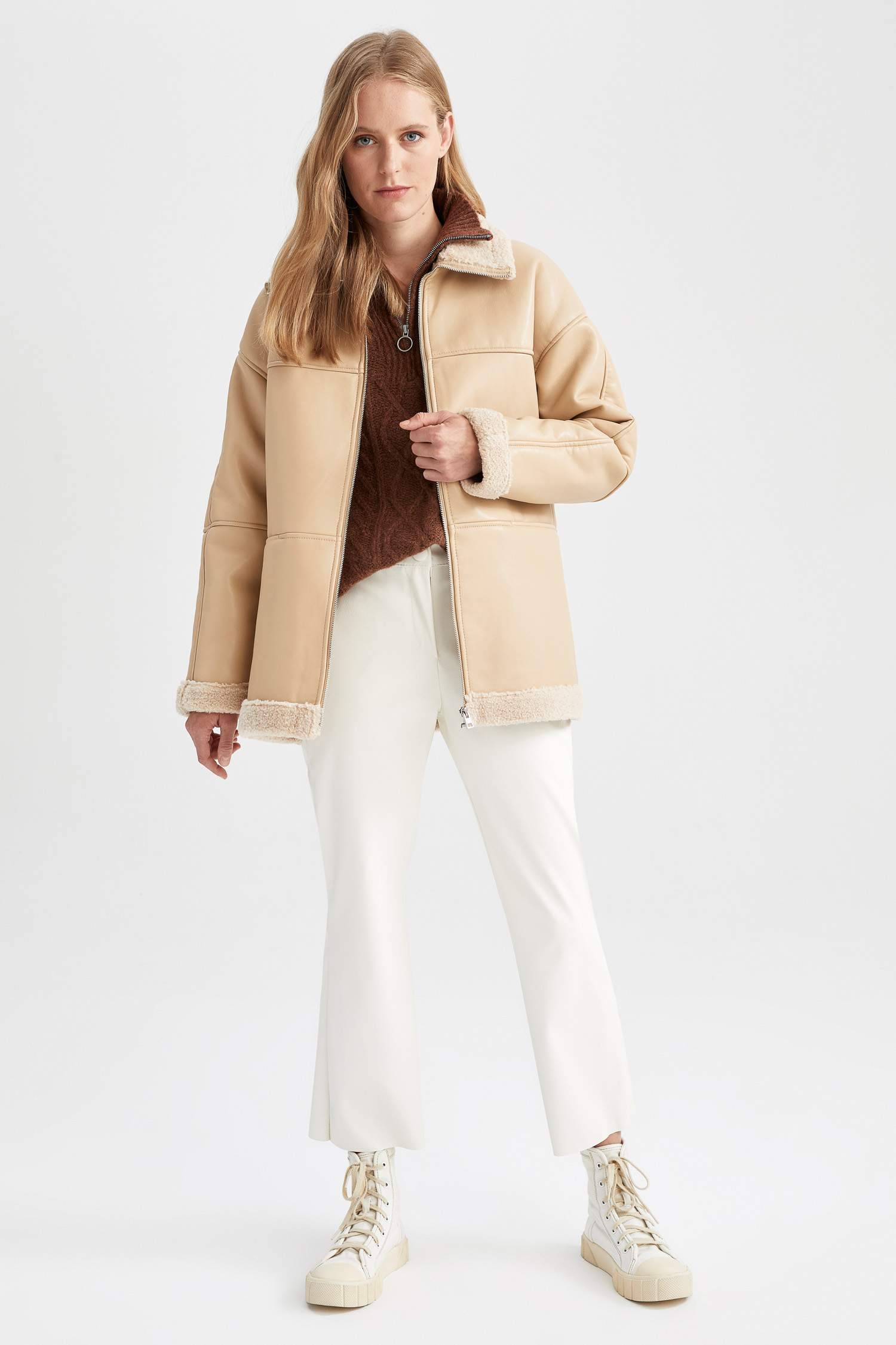 Defacto Oversize Fit Suni Deri Mont. 2 Defacto Oversize Fit Suni Deri Mont. 2