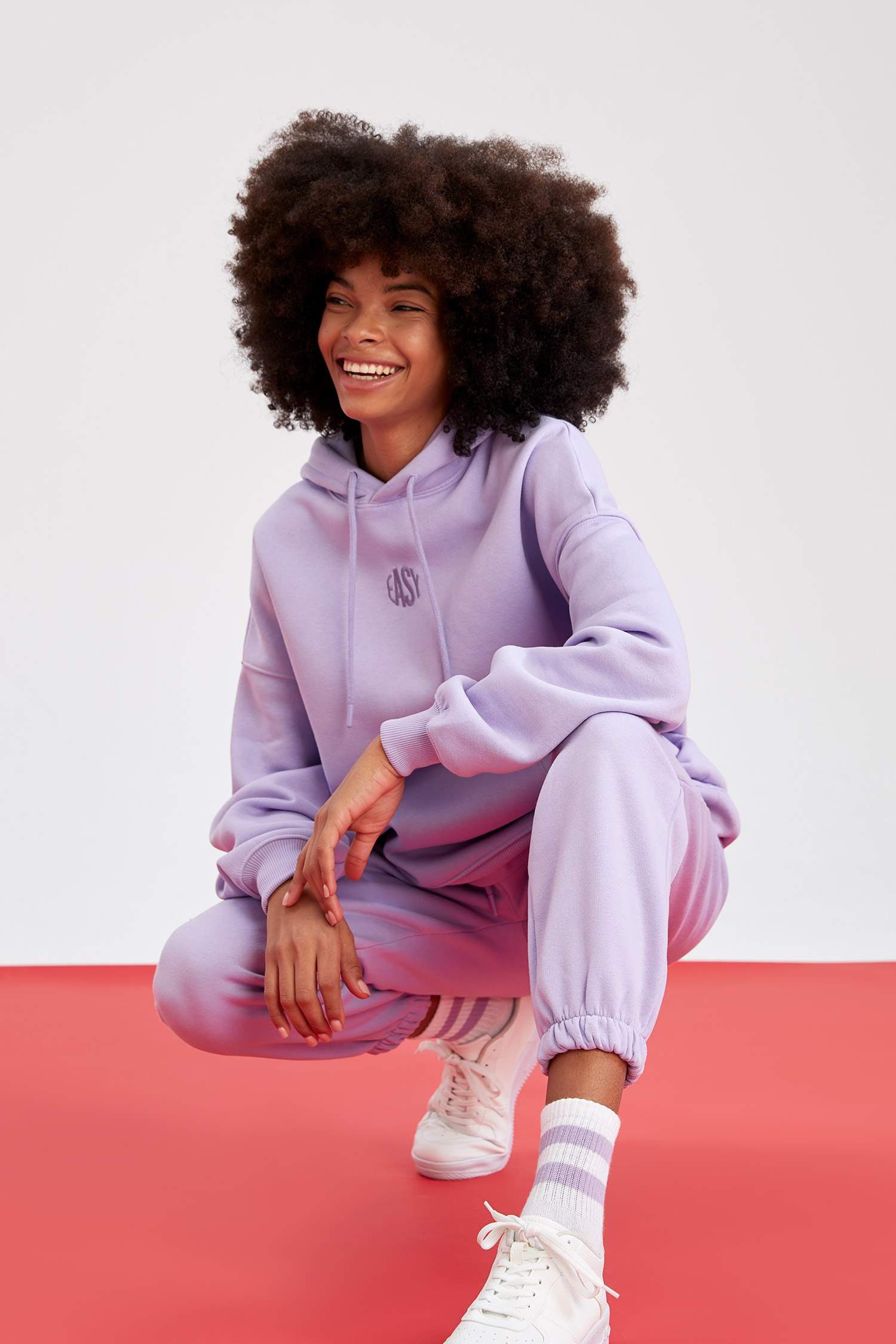 Defacto Fit Kalın Sweatshirt Kumaşı İçi Yumuşak Tüylü Jogger Eşofman Altı