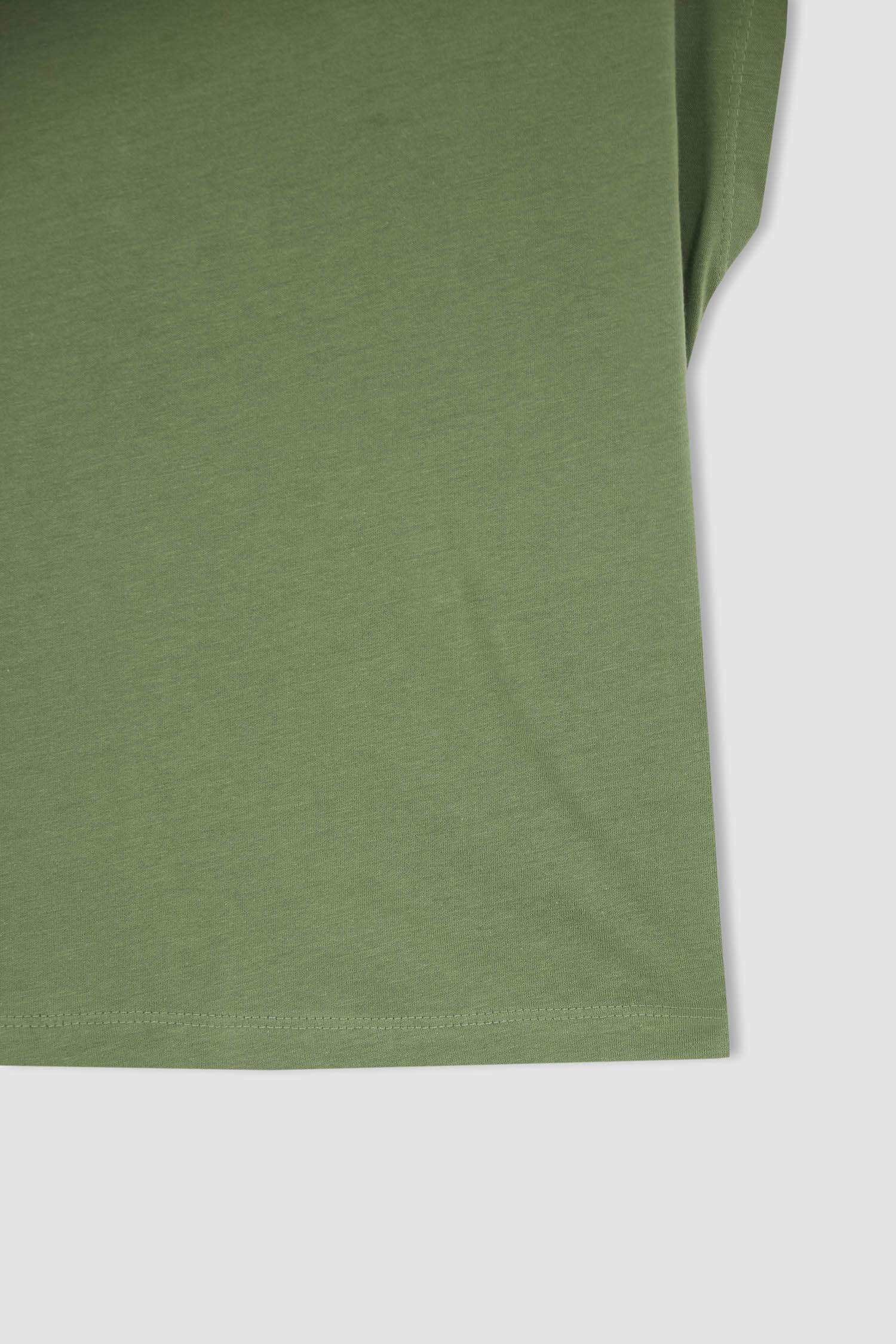 Regular Fit Bisiklet Yaka Basic Yarasa Kollu Tişört