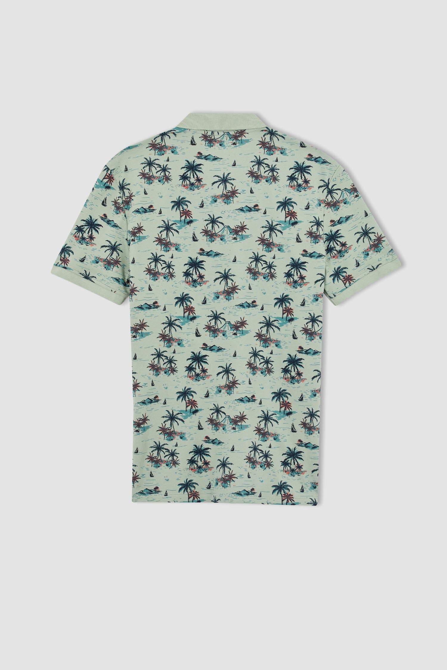 Regular Fit Polo Yaka Pamuklu Penye Tişört