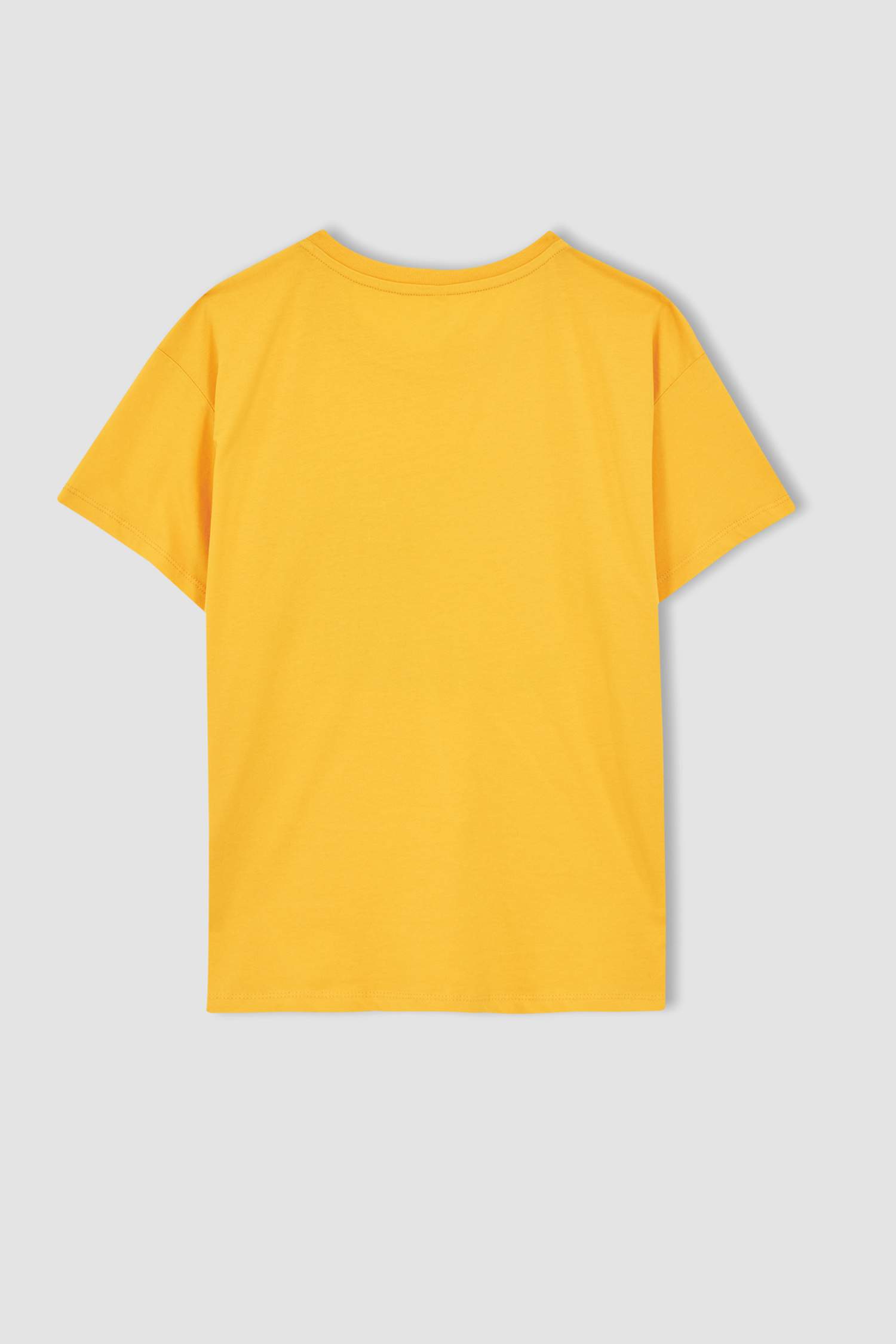 Regular Fit Bisiklet Yaka Slogan Baskılı Kısa Kollu Tişört