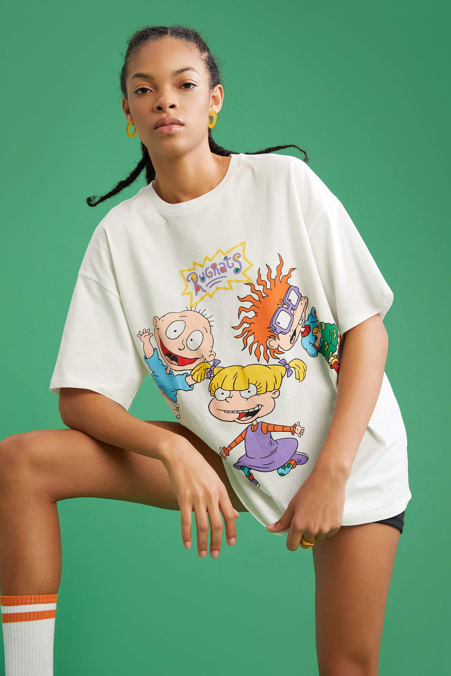 Coool Rugrats Lisanslı Oversize Fit Bisiklet Yaka Kısa Kollu Tişört
