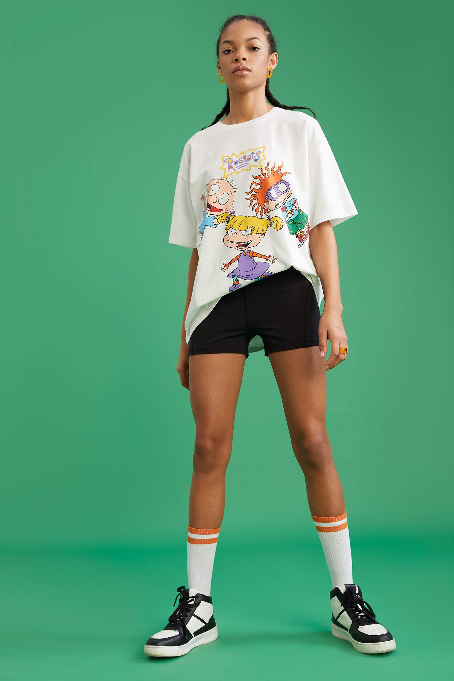 Coool Rugrats Lisanslı Oversize Fit Bisiklet Yaka Kısa Kollu Tişört