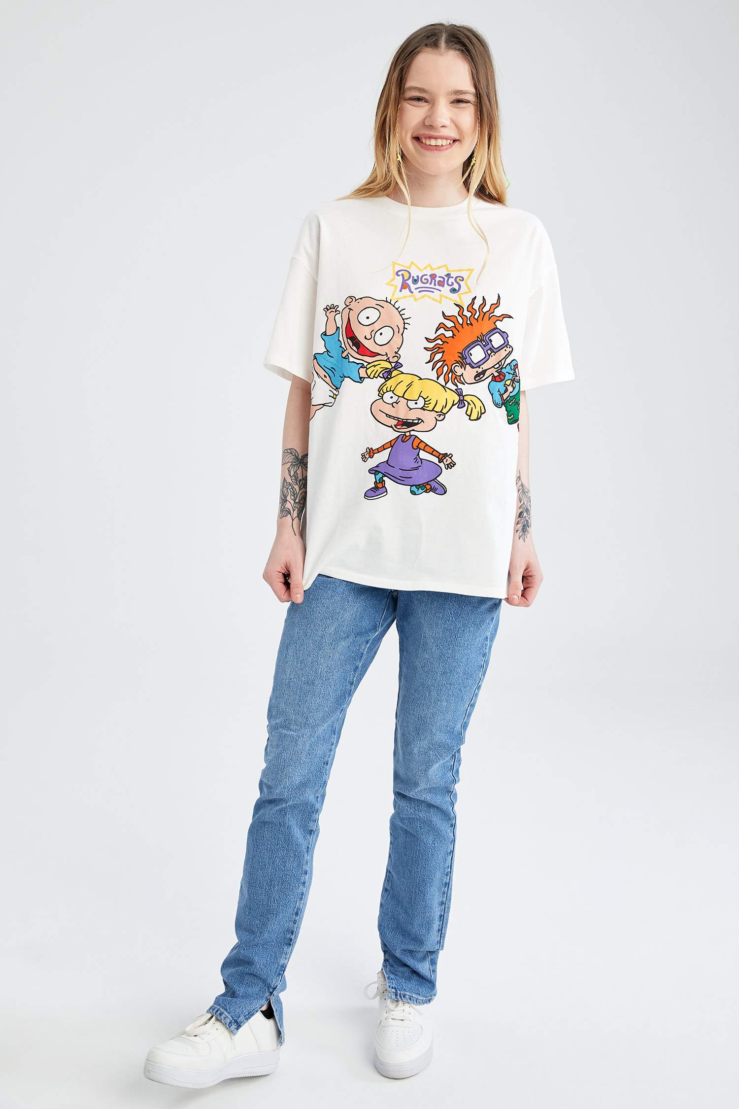 Coool Rugrats Lisanslı Oversize Fit Bisiklet Yaka Kısa Kollu Tişört