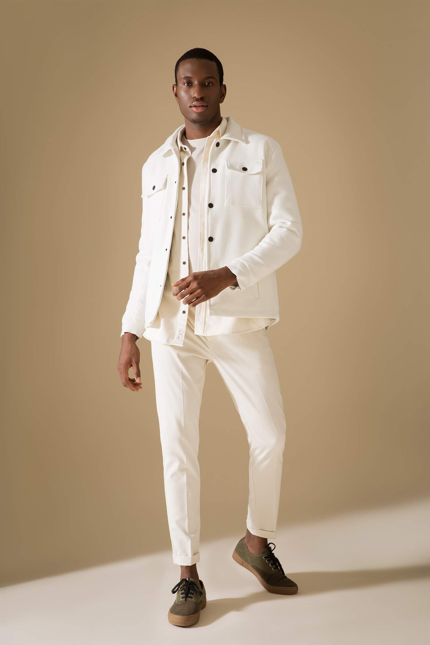Slim Fit Polo Yaka Çift Cepli Mont
