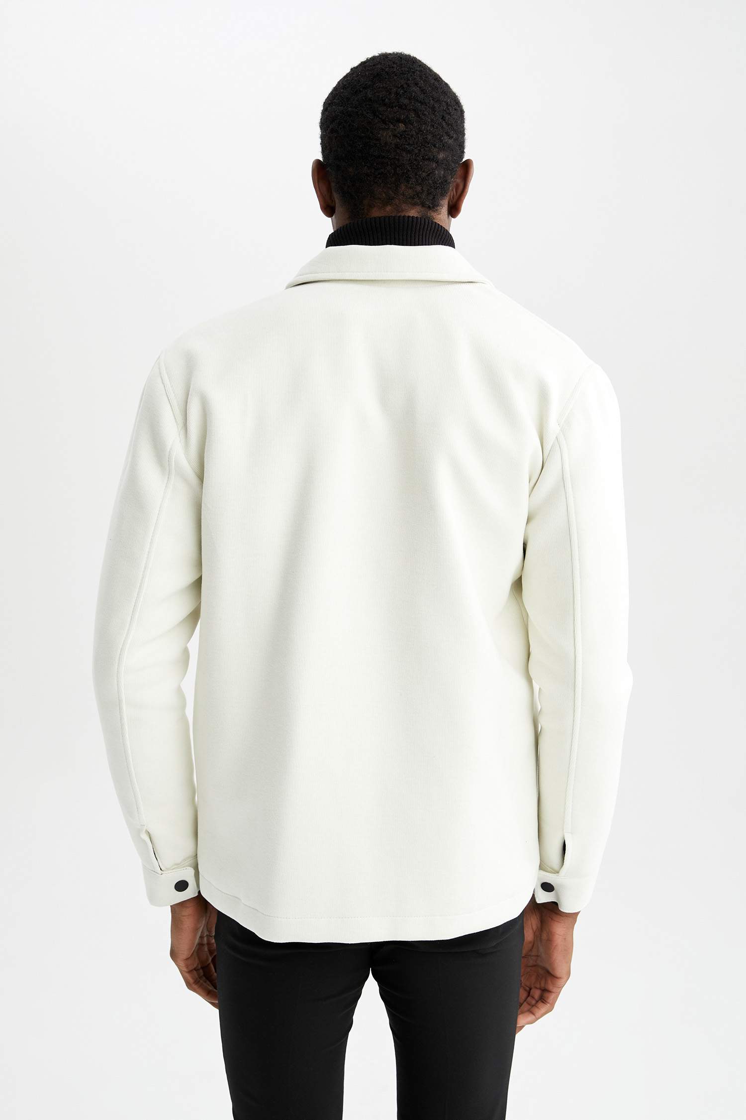 Slim Fit Polo Yaka Çift Cepli Mont