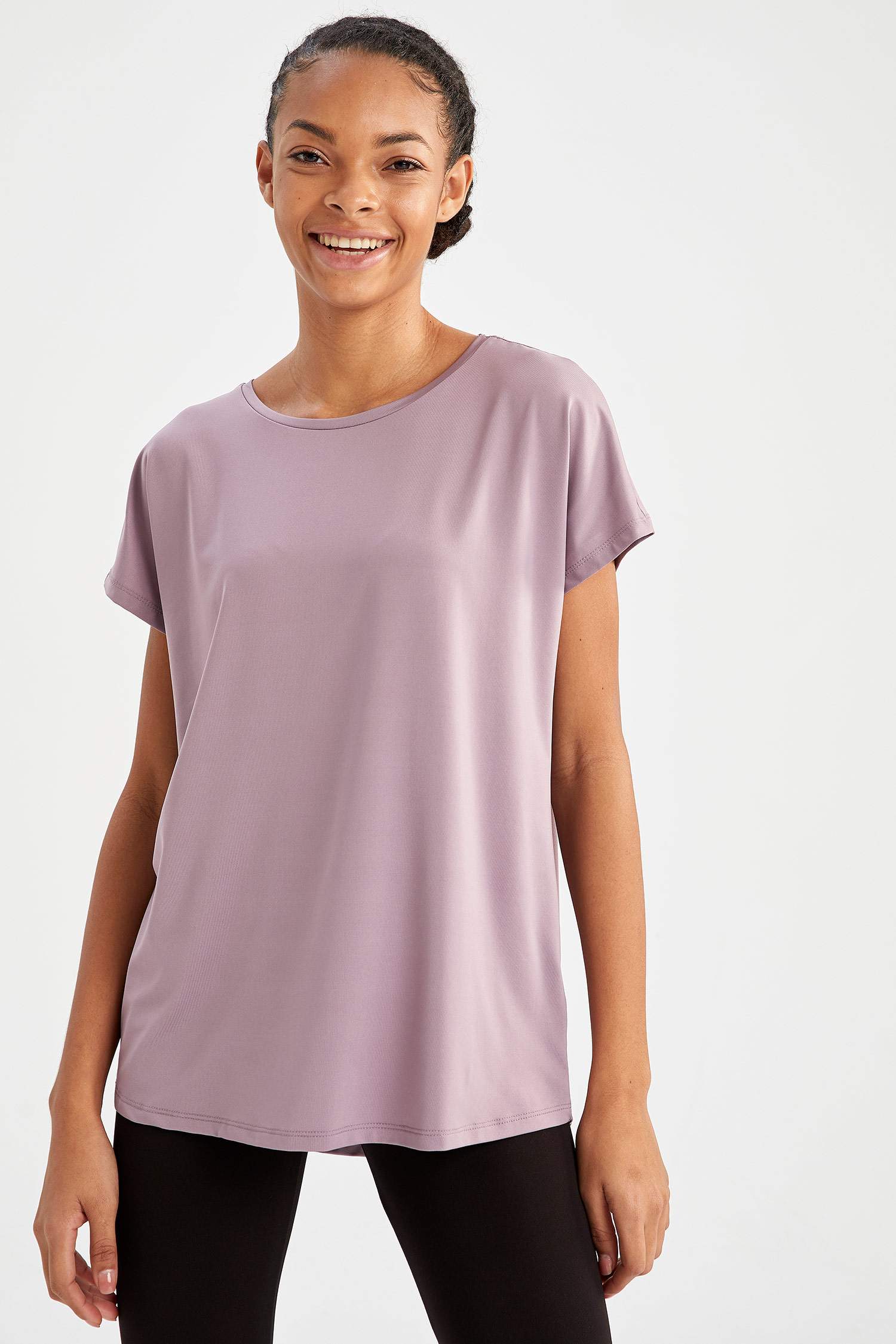 Slim Fit Bisiklet Yaka Basic Spor Tişört