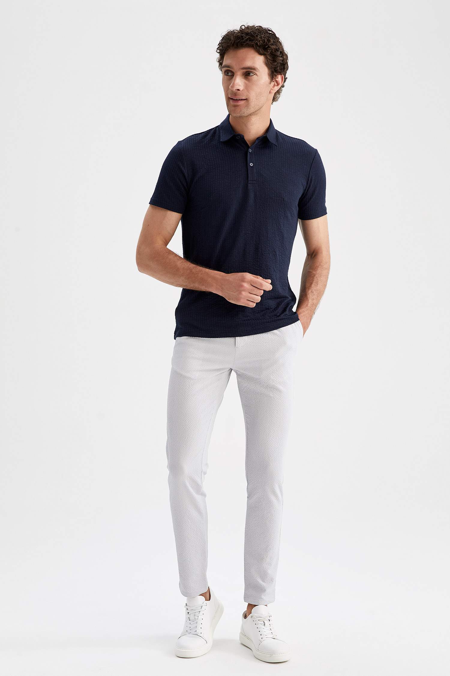 Slim Fit Polo Yaka Kısa Kollu Tişört