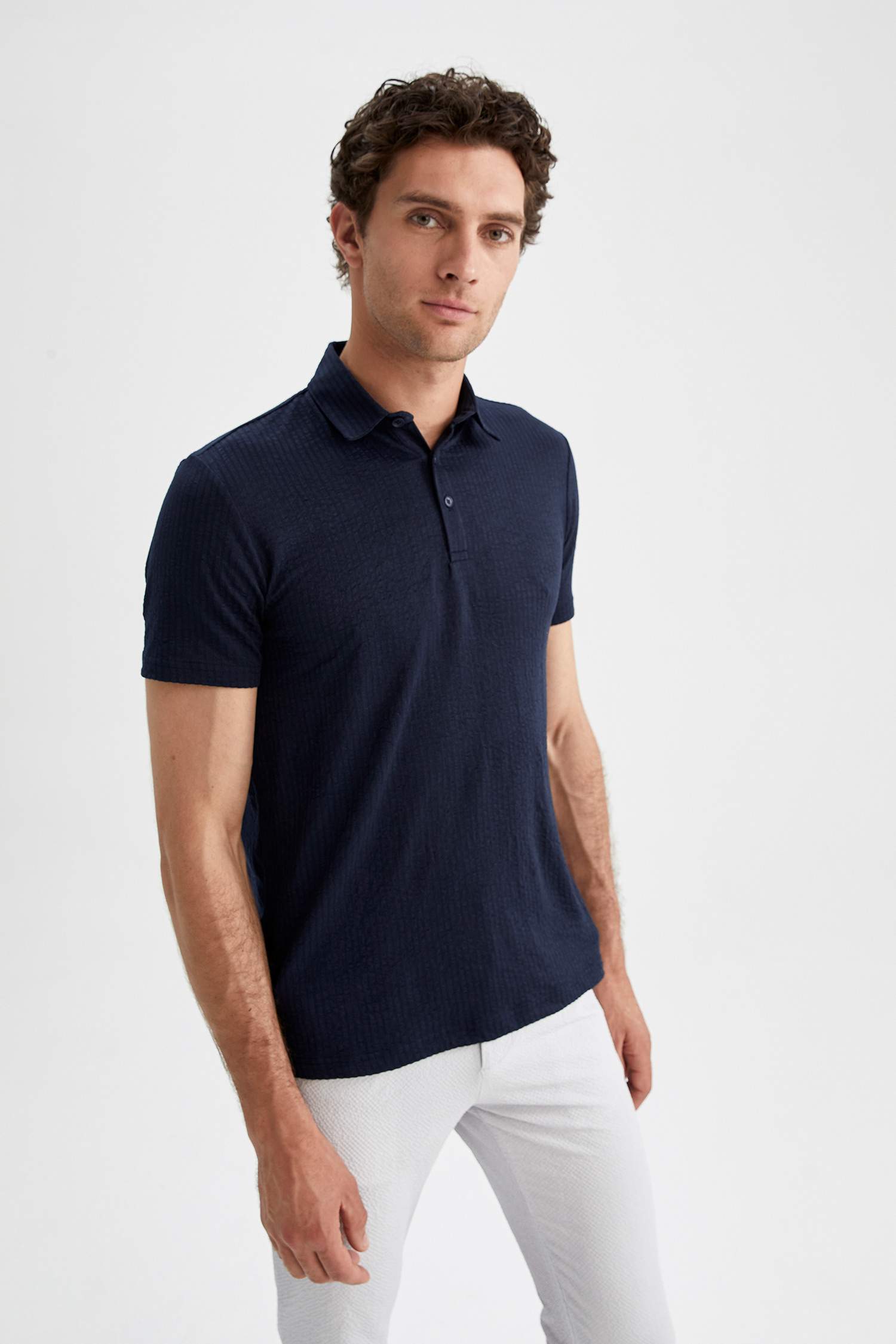 Slim Fit Polo Yaka Kısa Kollu Tişört