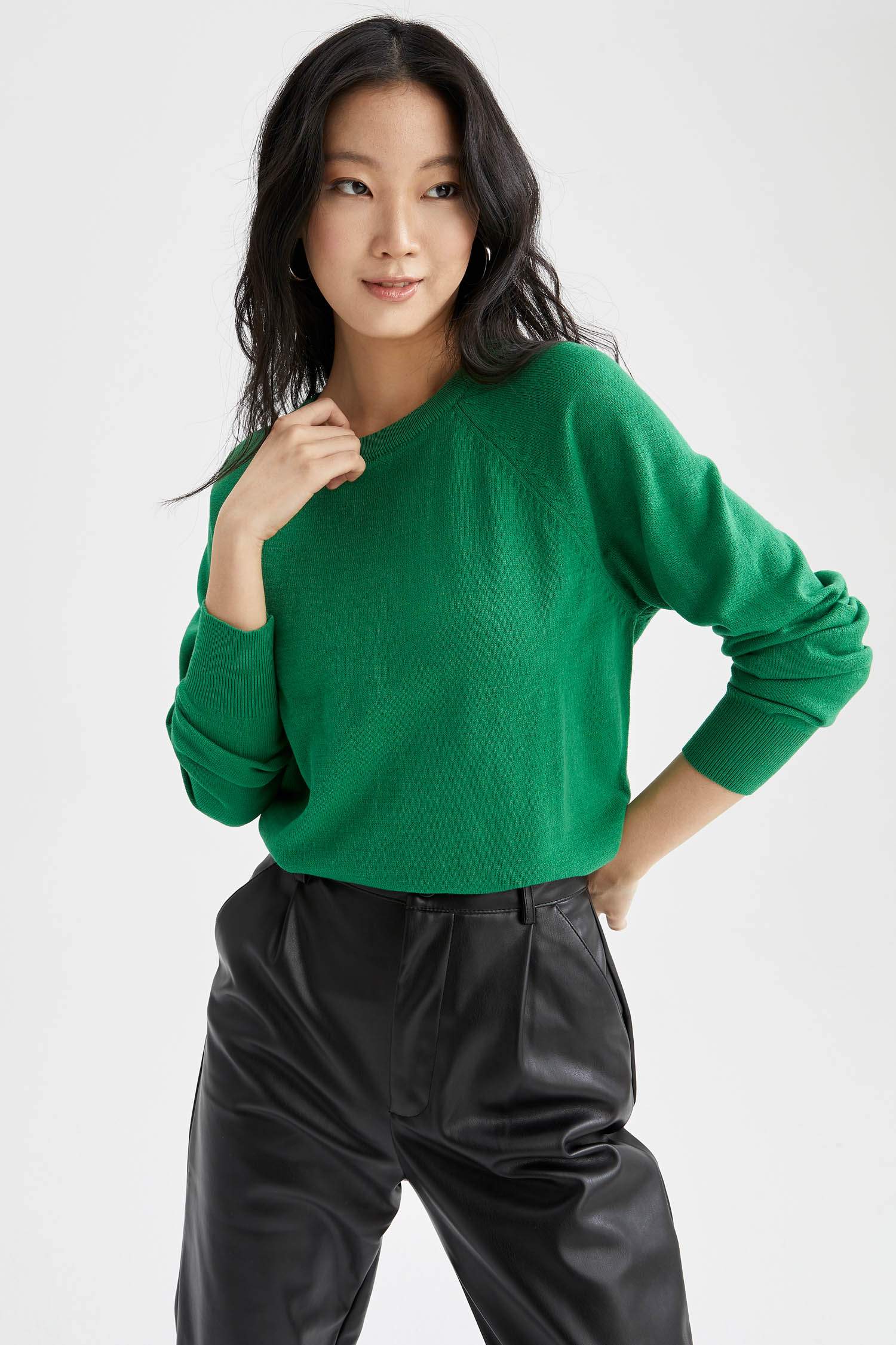 Regular Fit Bisiklet Yaka Kazak