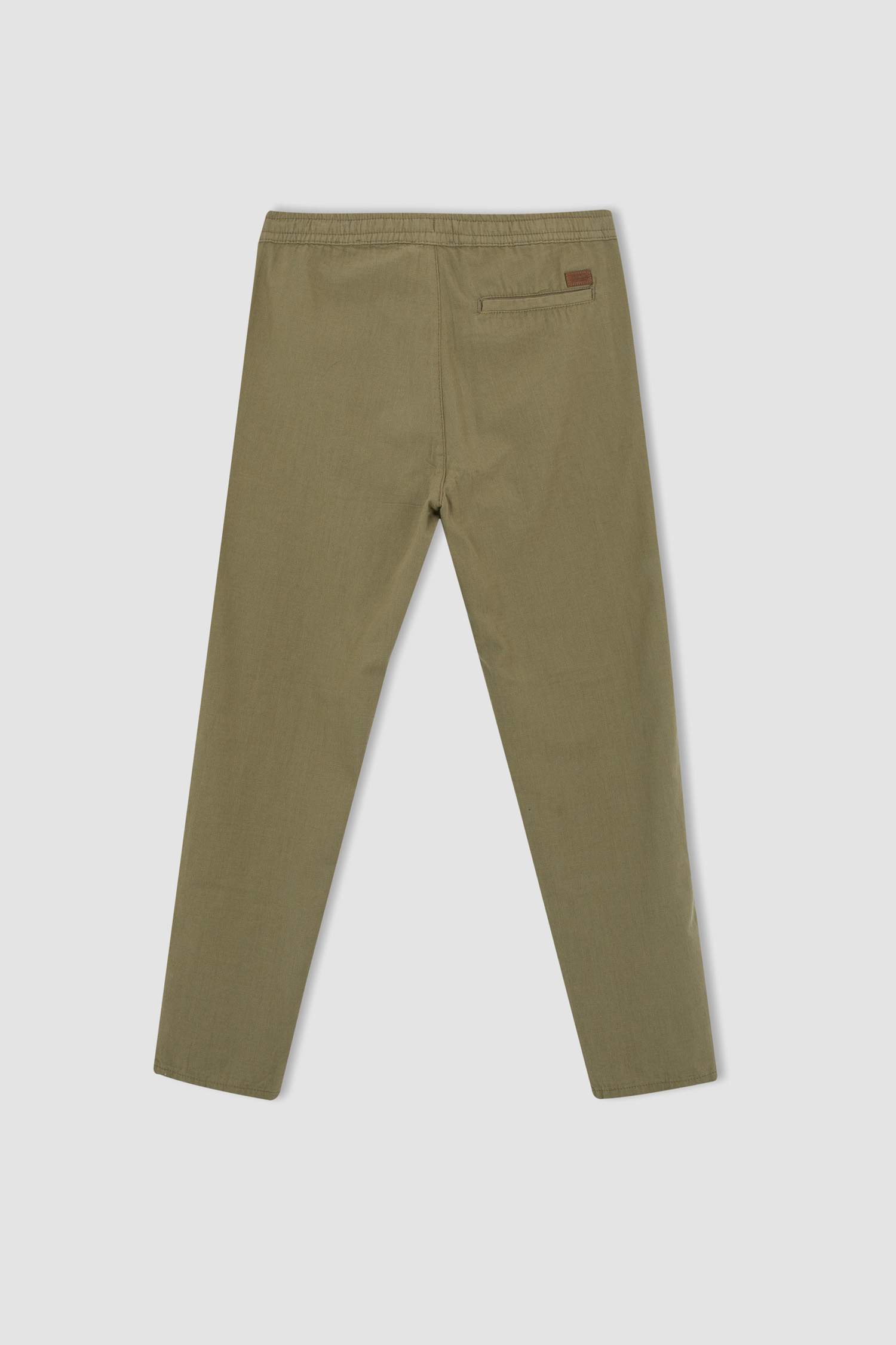 Slim Fit Keten Görünümlü Chino Jogger Pantolon