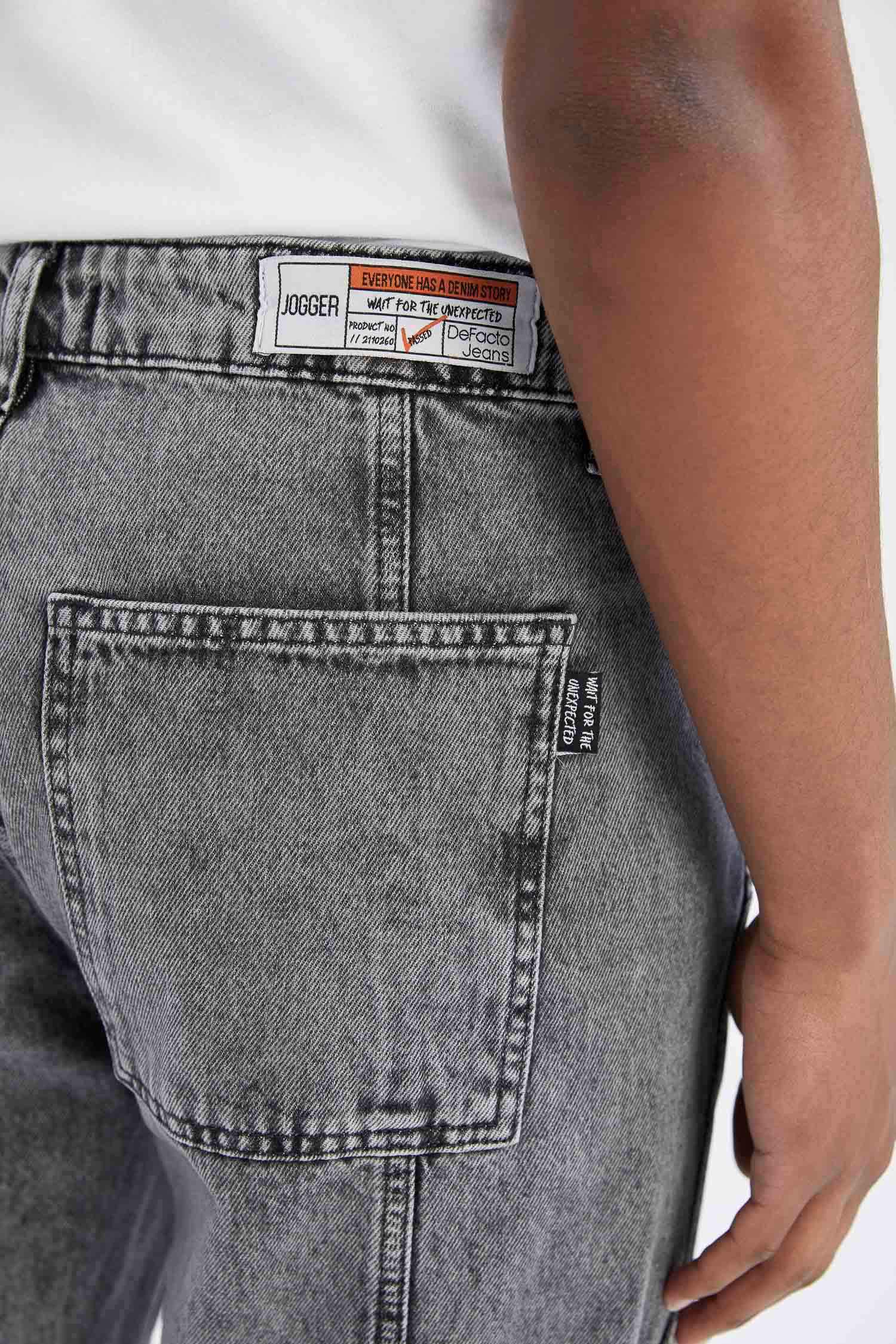 Normal Bel Boru Paça Jogger Jean Pantolon