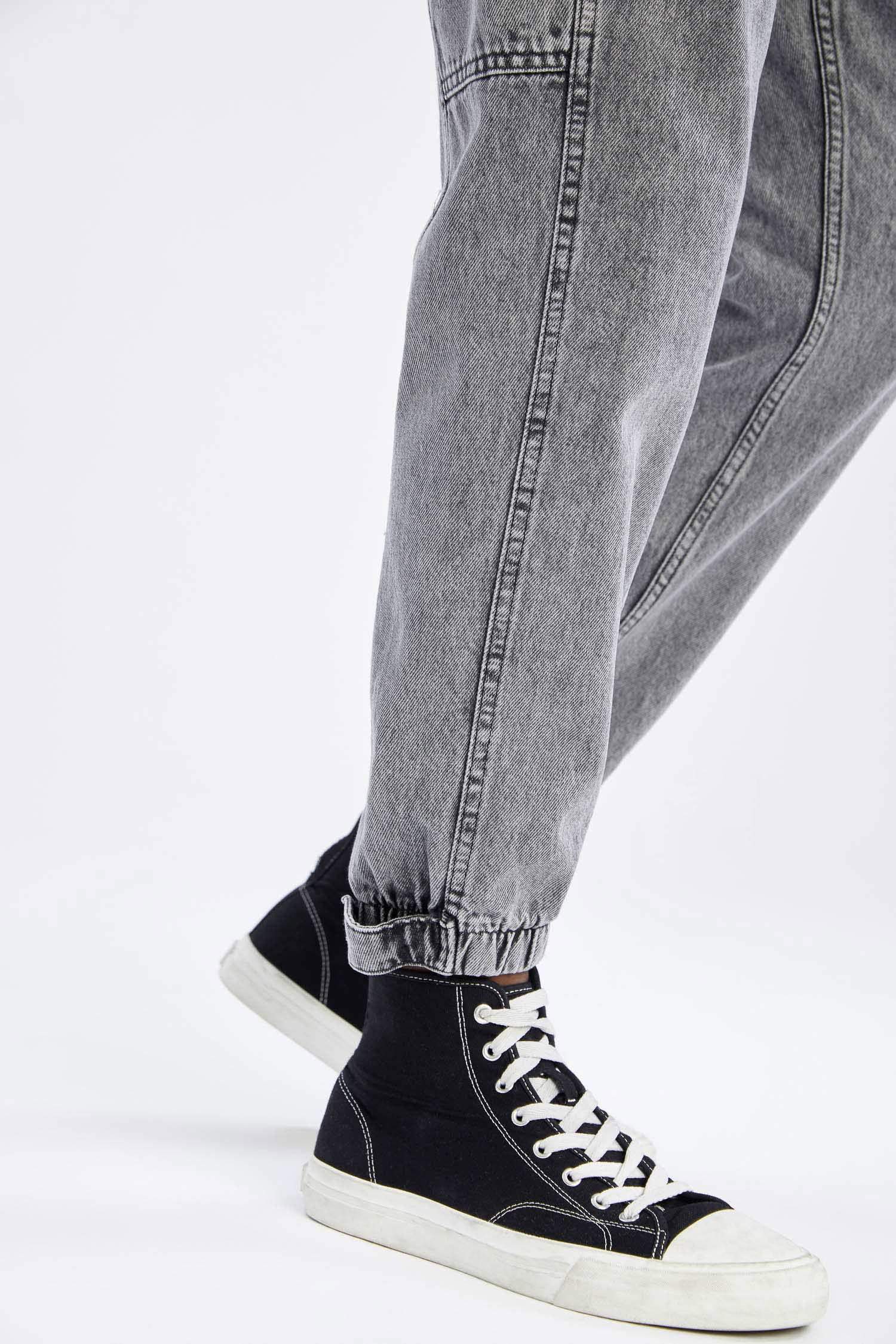 Normal Bel Boru Paça Jogger Jean Pantolon