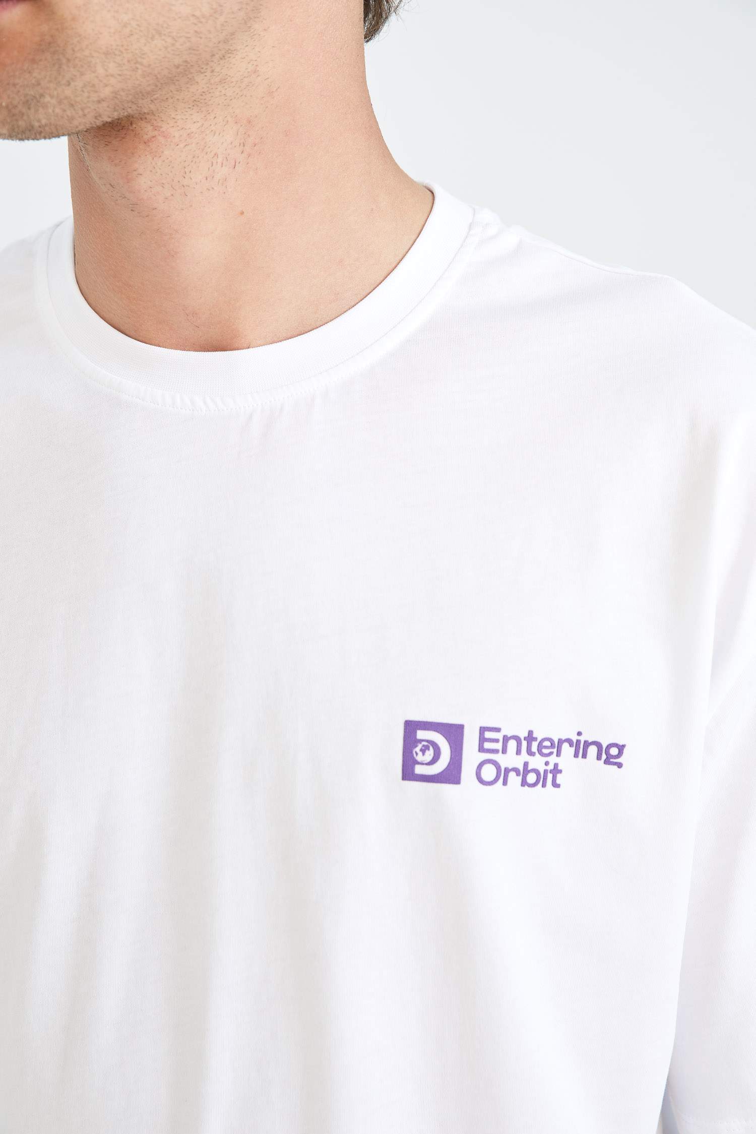 Discovery Lisanslı Oversize Fit Bisiklet Yaka Pamuklu Penye Tişört